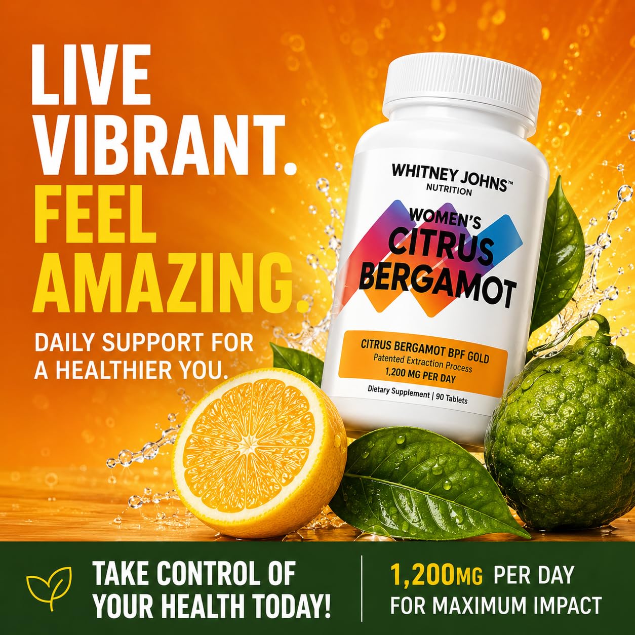 Whitney Johns Citrus Bergamot for Women Tablet, 90 Tablets