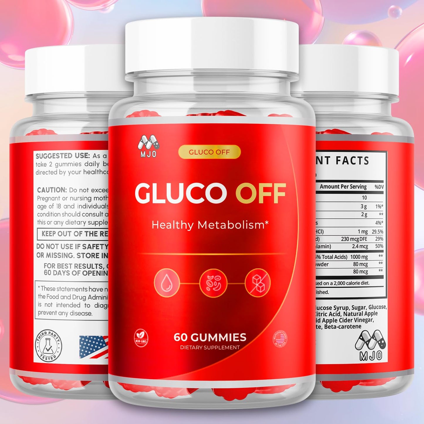 MJO Gluco Off Gummies 180 Gummies