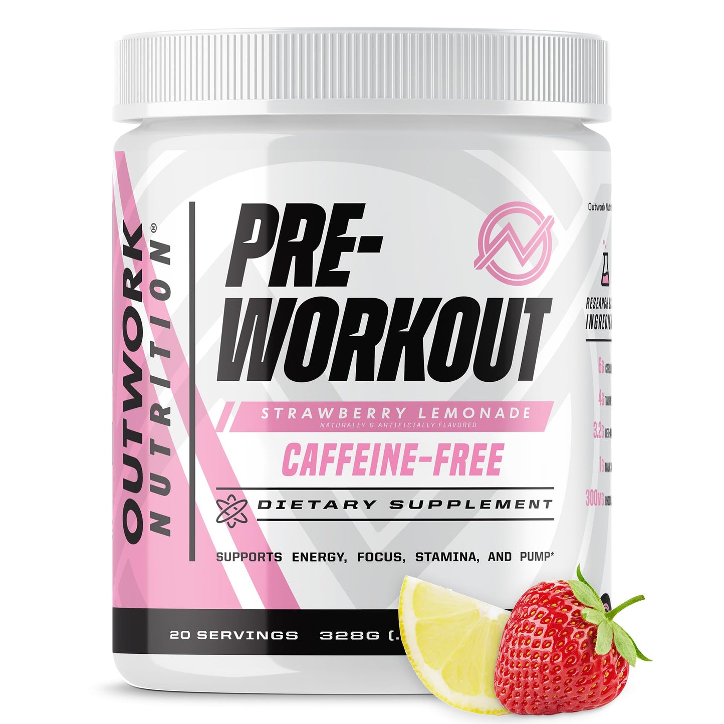 Outwork Nutrition Non-Stim Pre Workout Powder 11.5 Ounce