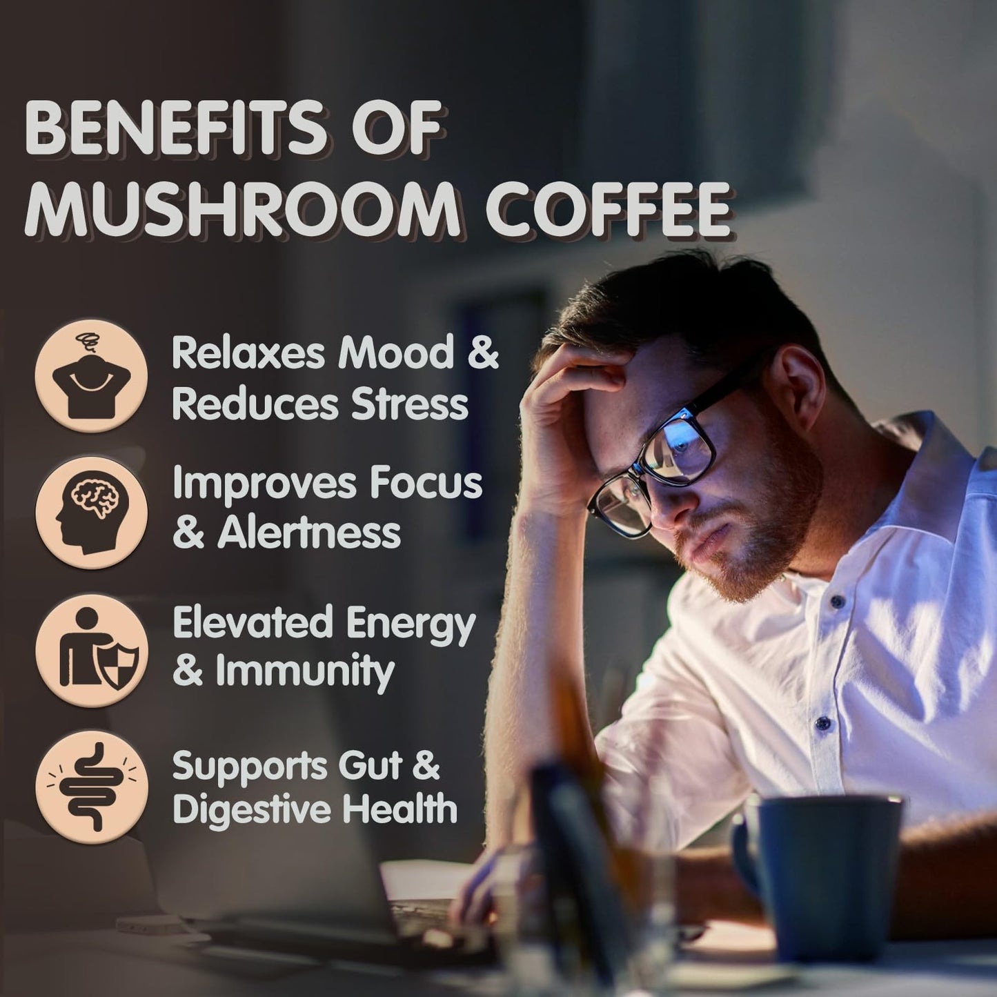 Balincer Mushroom Coffee Powder, 12.7 oz (Pack of 2)