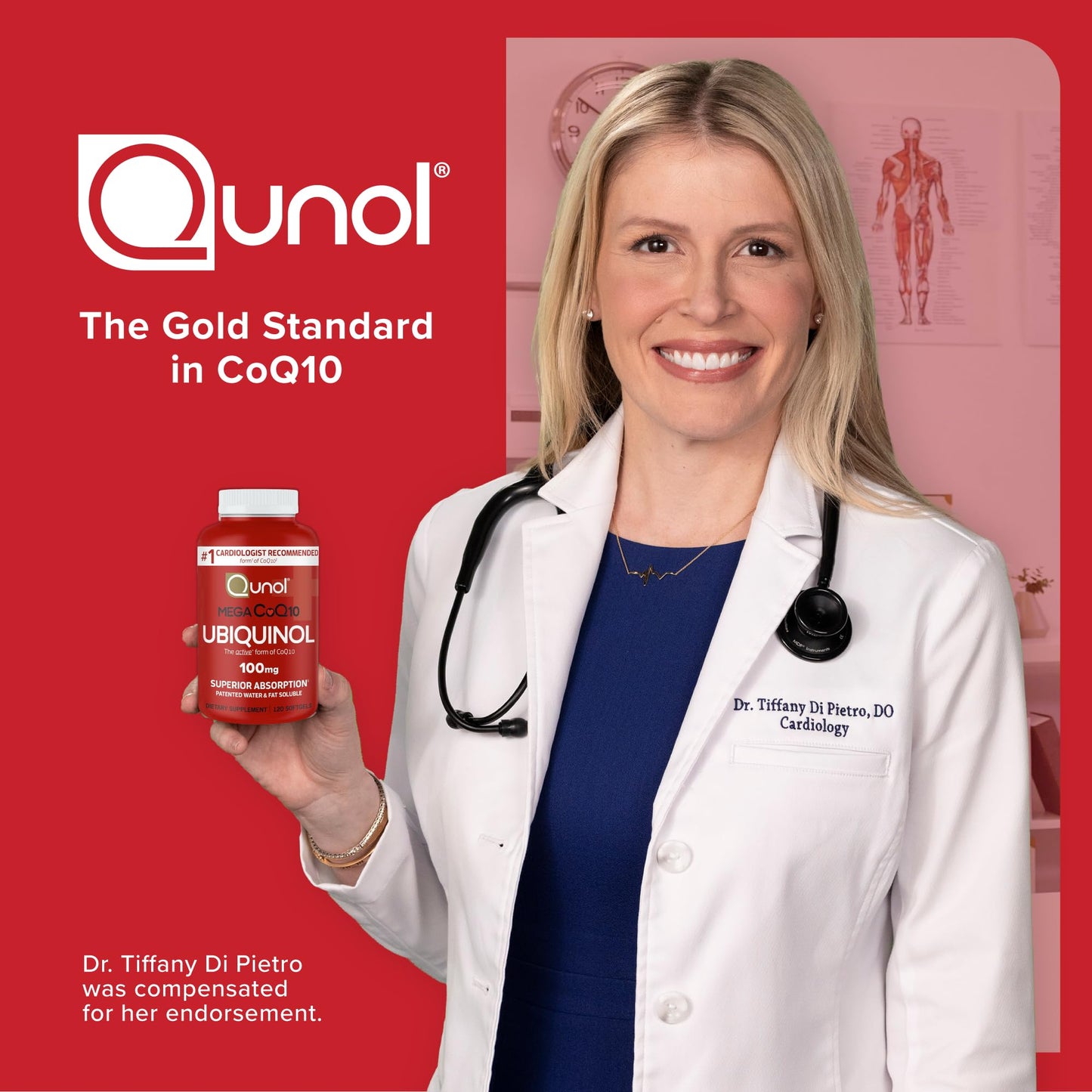 Qunol Mega Ubiquinol CoQ10 100mg Softgels 120 Count