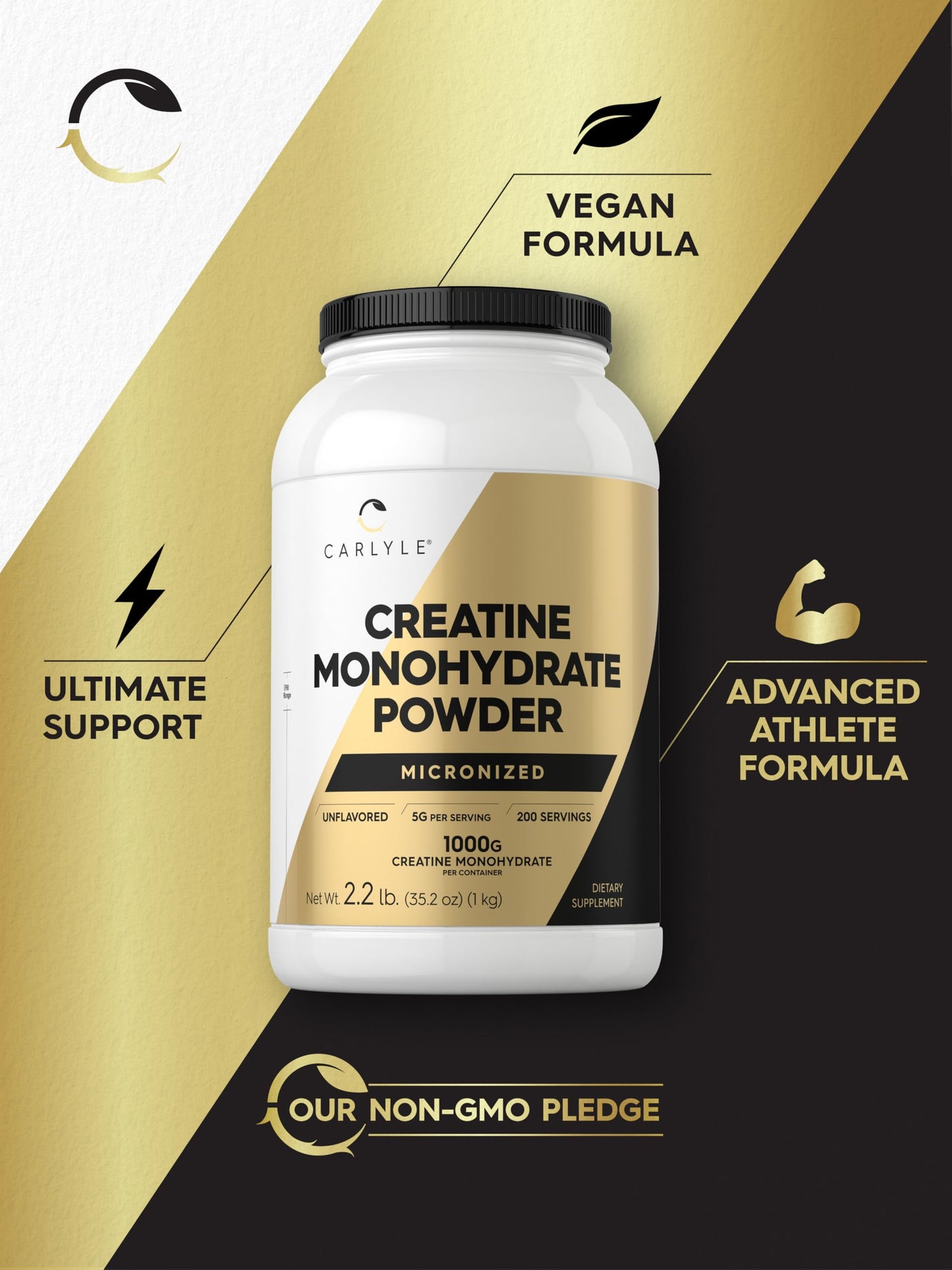 Carlyle Creatine Monohydrate Powder 5000mg, 35.2