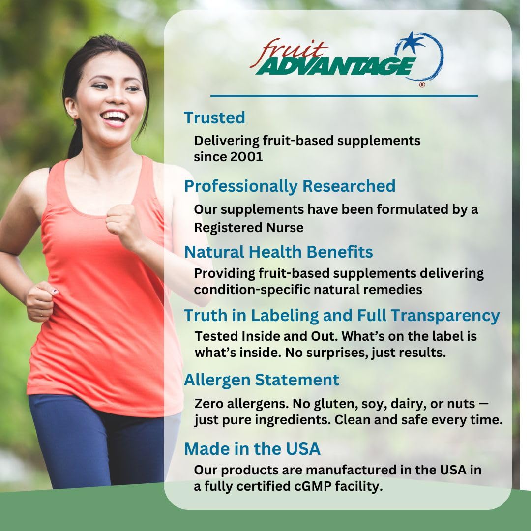 Fruit Advantage Wild Blueberry Dietary Supplement Capsules, 60 Vegetarian Capsules, 425 mg
