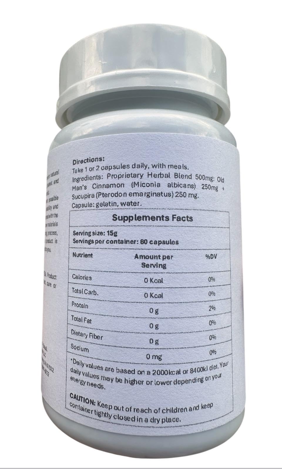 STATUS VERDE Old Man's Cinnamon with Sucupira 500 Mg Capsules 60