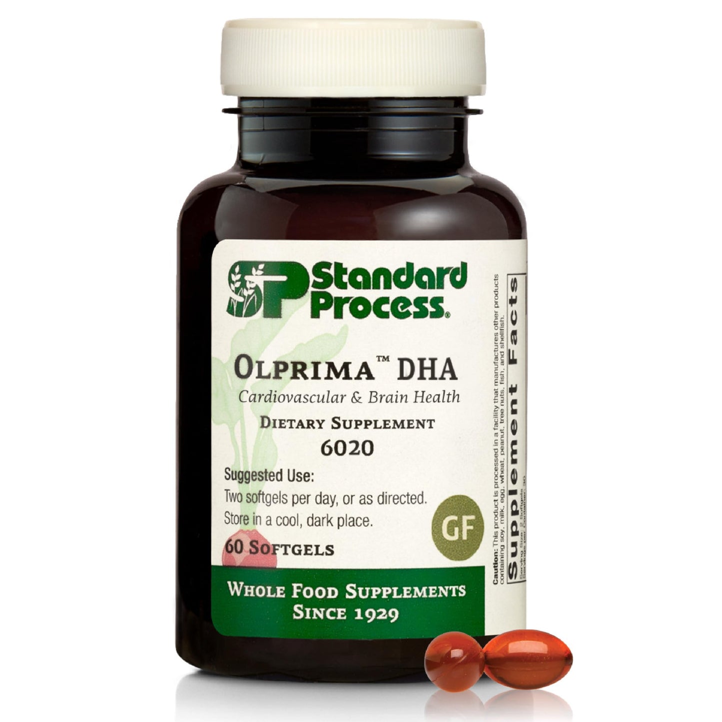 Standard Process Inc. Olprima DHA - Omega-3 Supplement for Heart & Brain Health Softgel 60