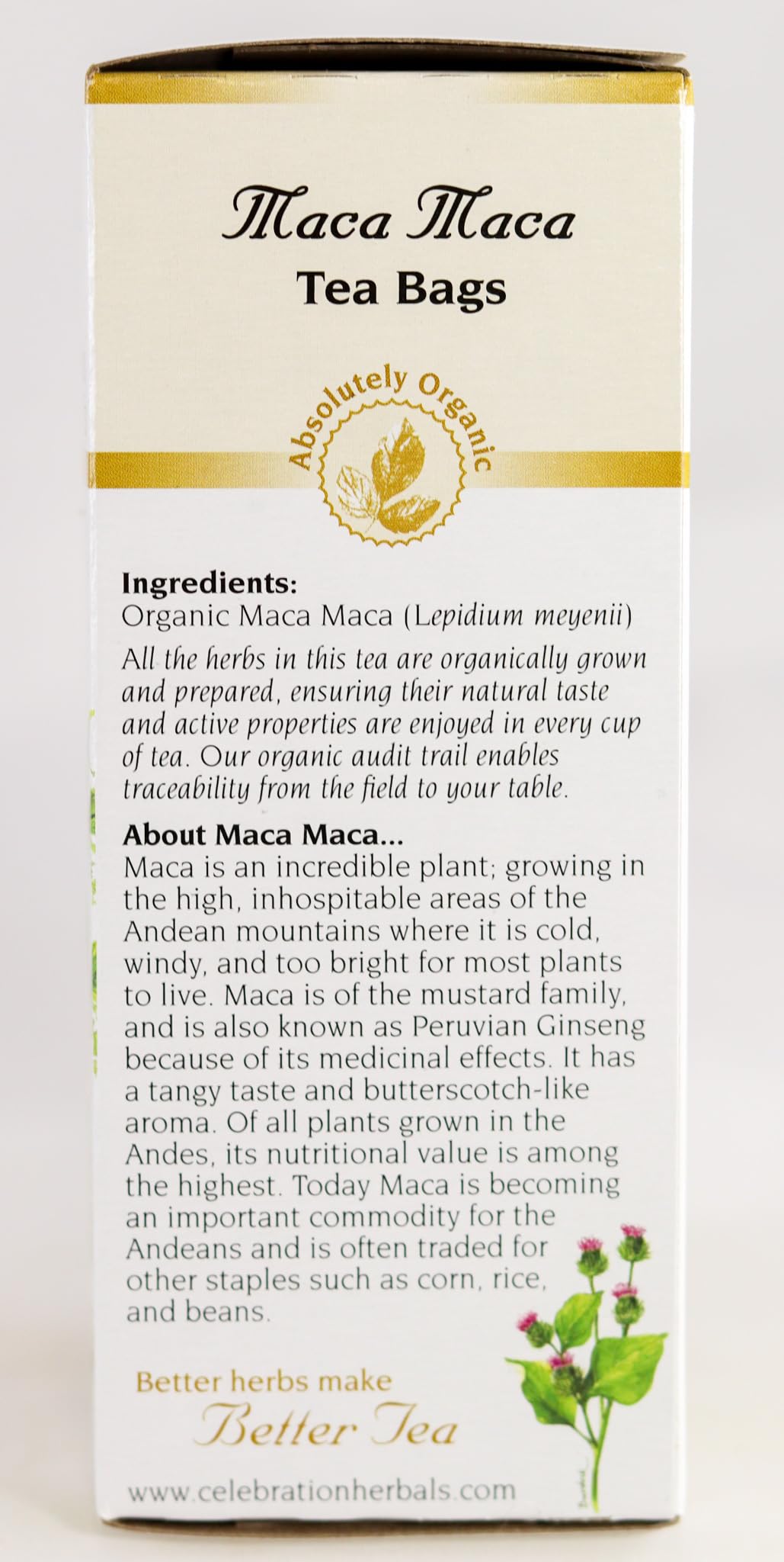 Celebration Herbals Maca Maca Root Powder Organic 0.02 Pound
