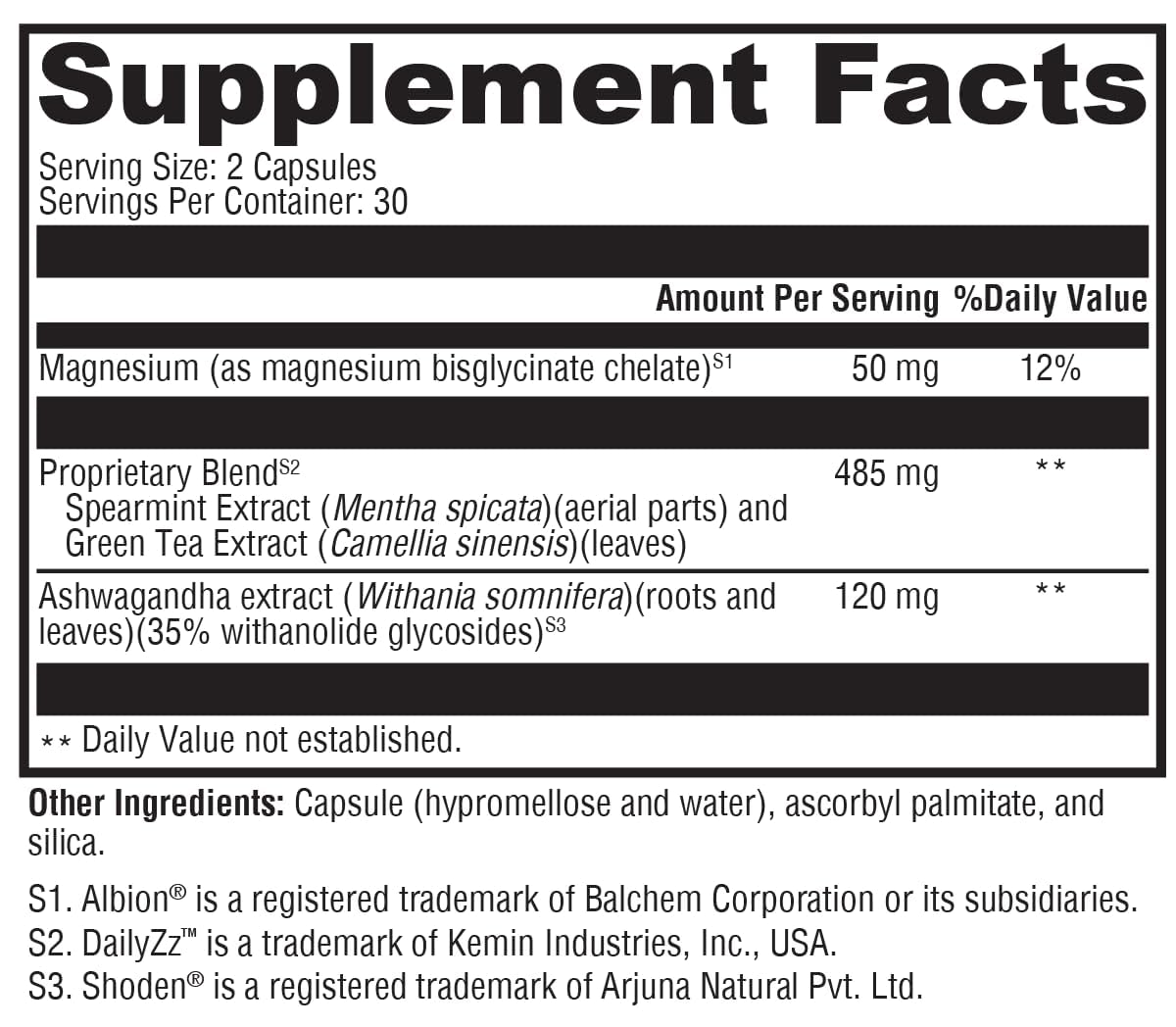 XYMOGEN Sleep & Perform Magnesium & Ashwagandha Capsules, 60 Count