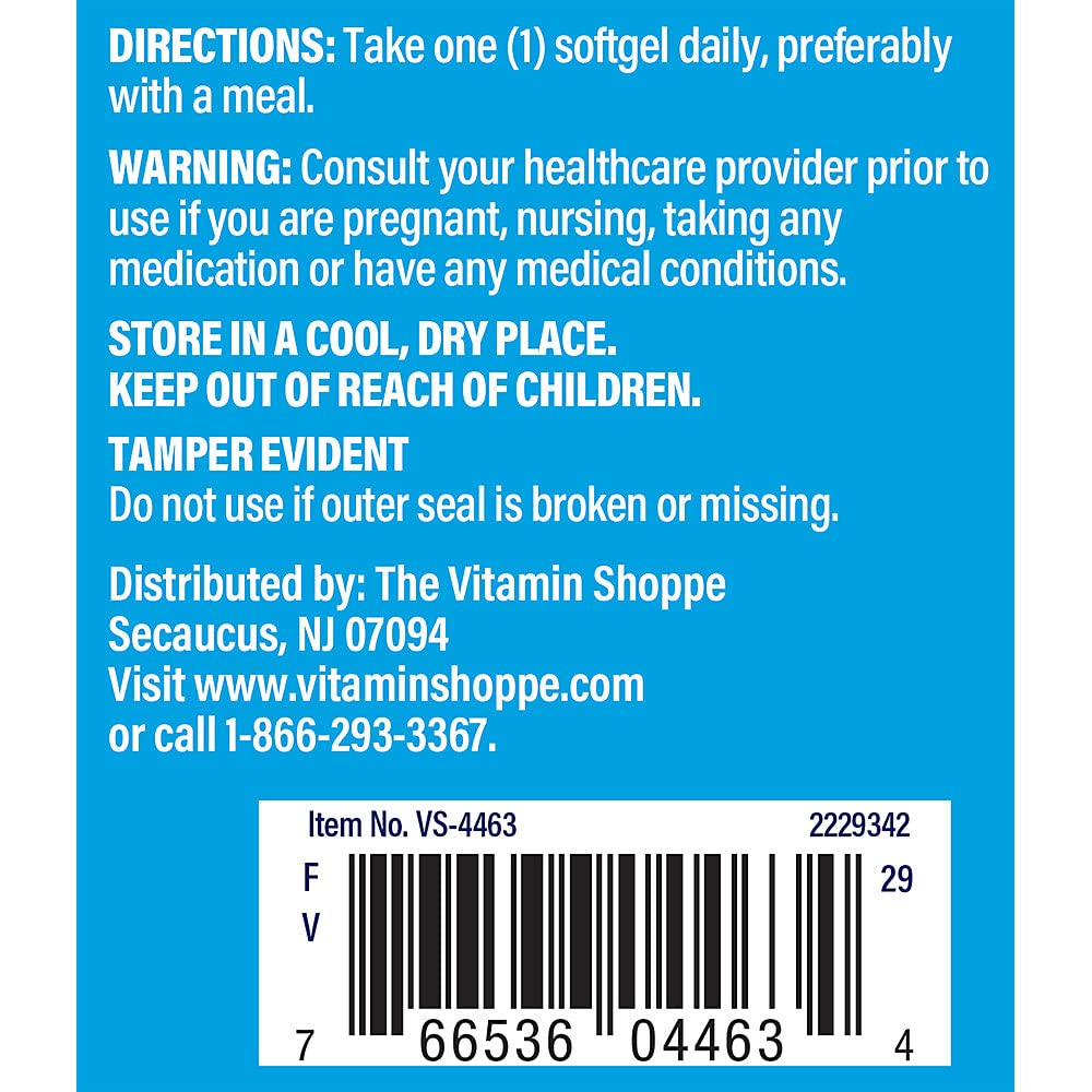 The Vitamin Shoppe Vitamin D3 2000 IU - Bone Health, Immune Function & Calcium Absorption Support, Daily Vitamin Softgels 200 Count