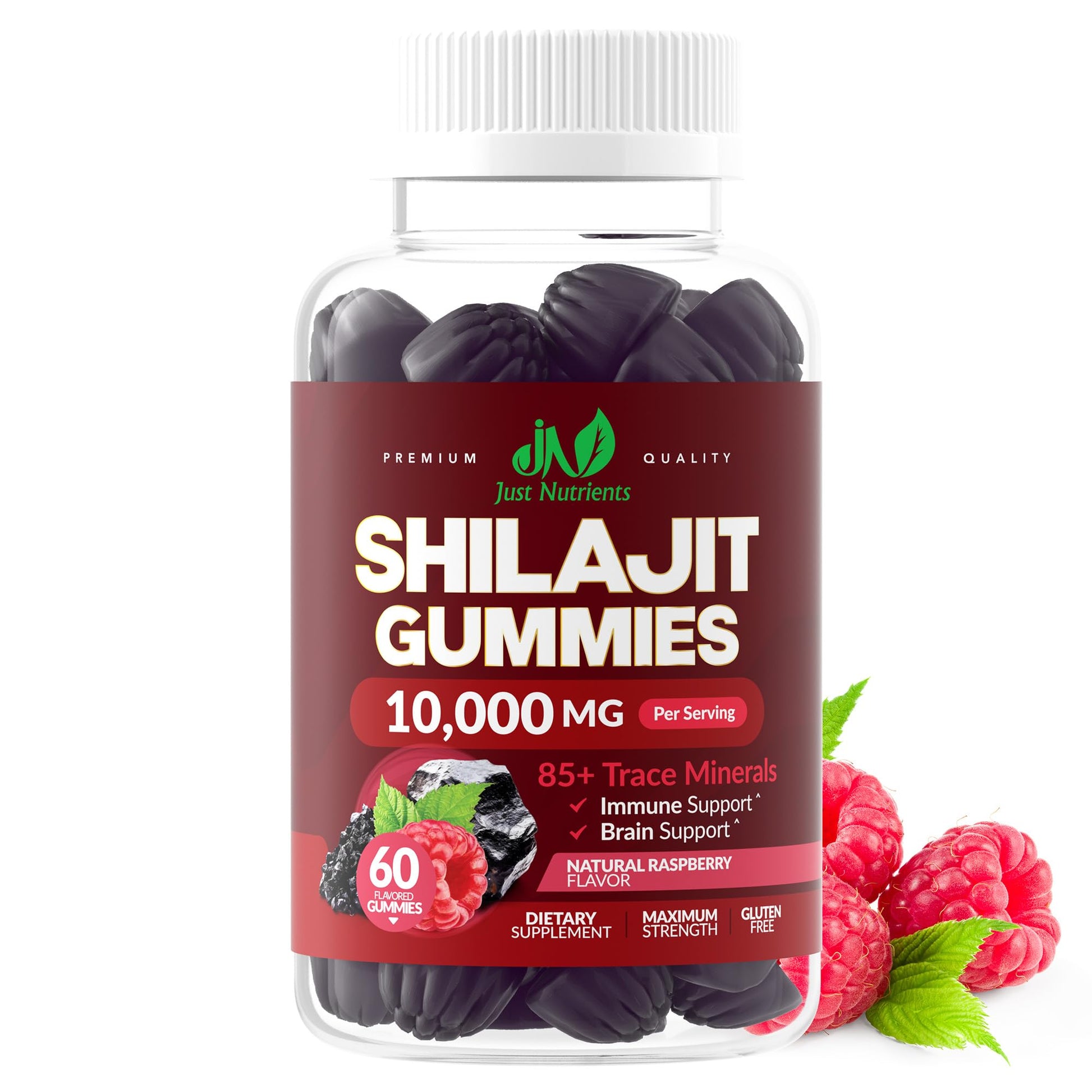 Just Nutrients Shilajit 10,000mg Gummies, 60 Count