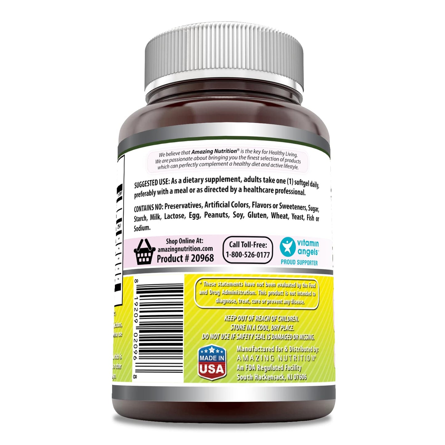 Amazing Nutrition Evening Primrose Oil 1300mg, 10% GLA Softgels 1 Count