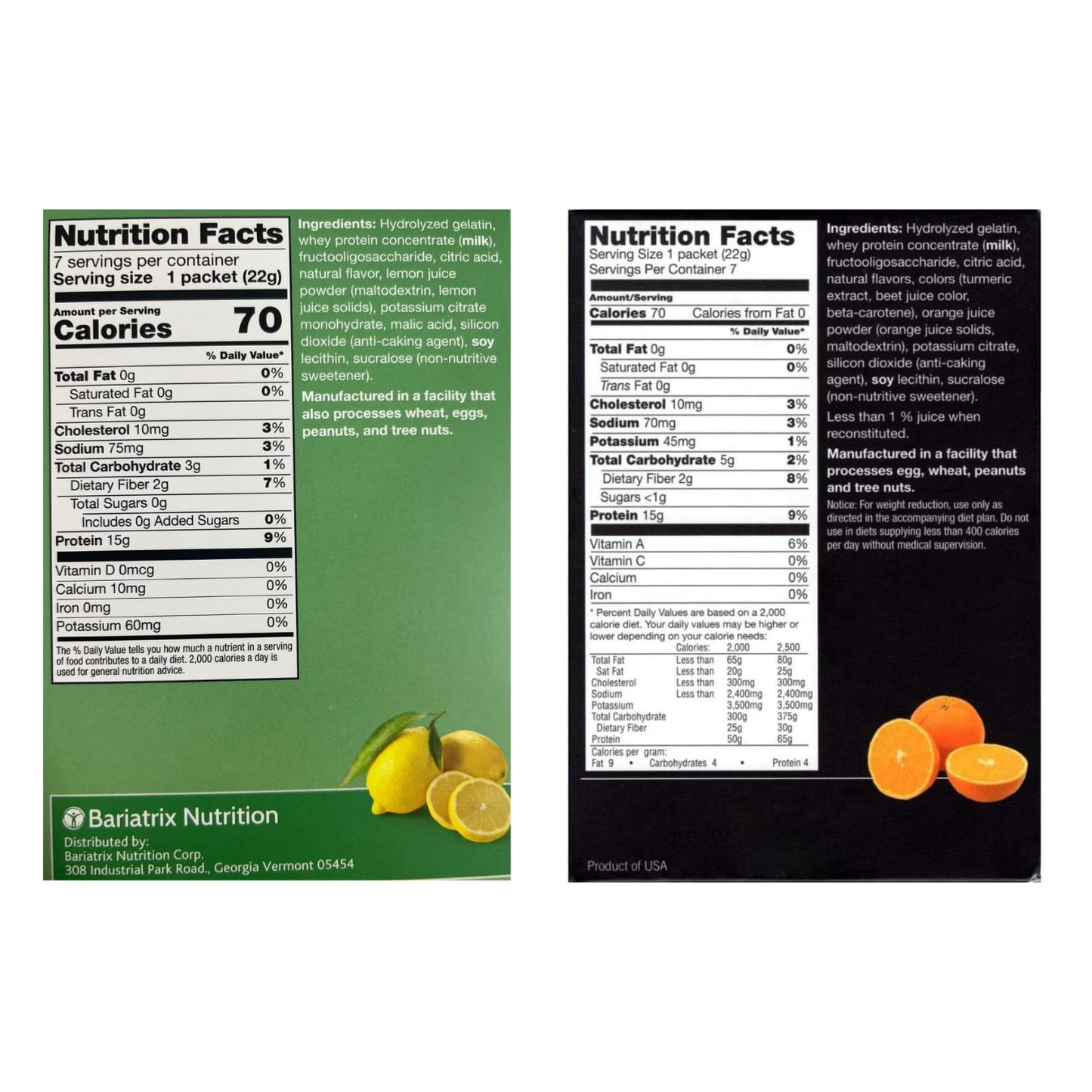 ProtiFit High Protein Lemon & Orange Fruit Drink Powder, 2-Pack, 0.776 oz total