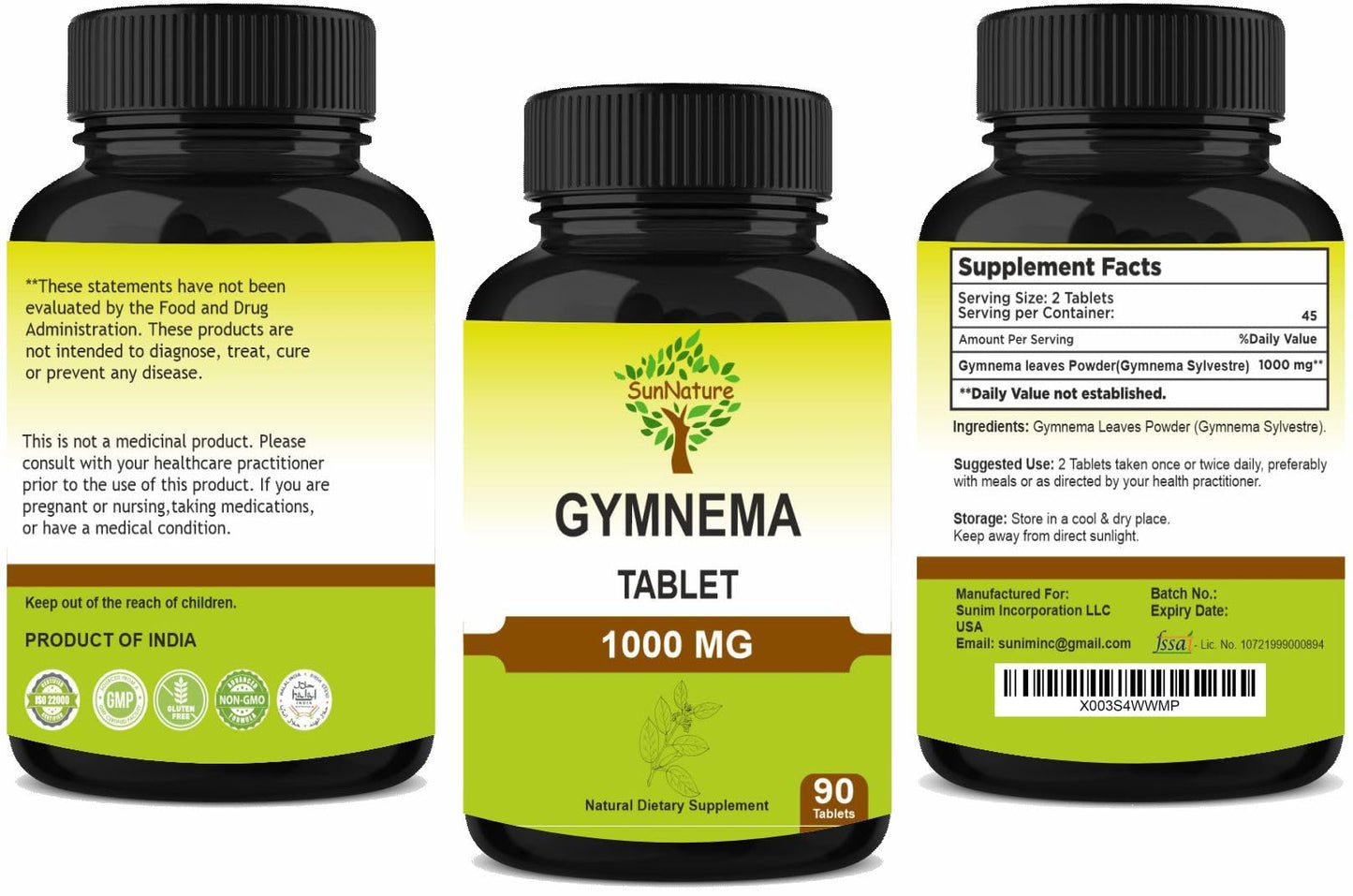 SunNature Gymnema Tablets 90 Tablets