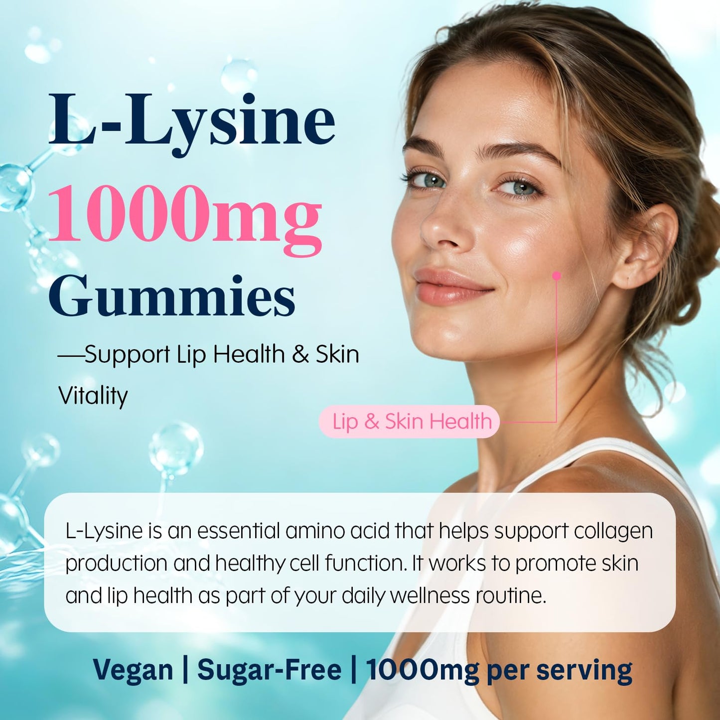 PYUNAFIT L-Lysine Gummies 1000mg, 60 Gummies