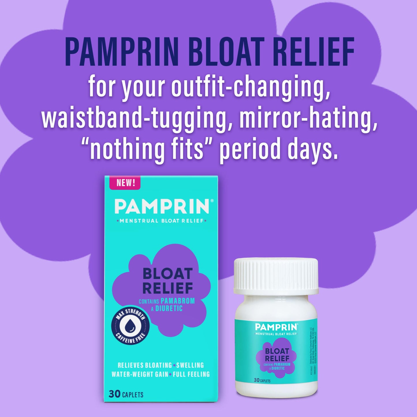Pamprin Bloat Relief Caplets 30 Count