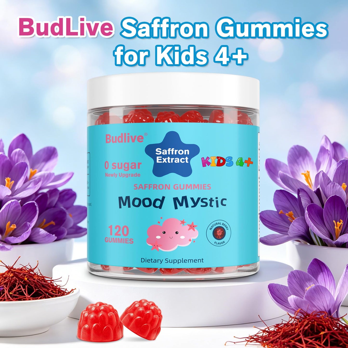 BudLive Mood Mystic Saffron 120 Gummies
