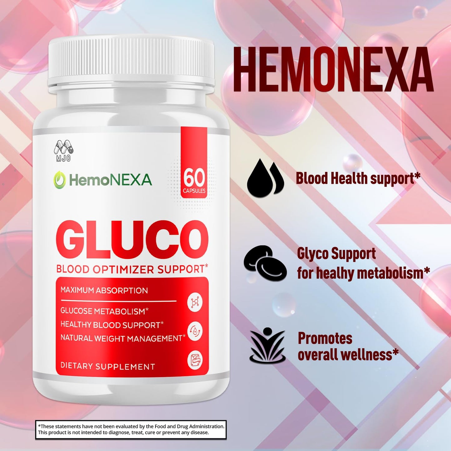 MJO HemoNexa Capsules, 60 Capsules