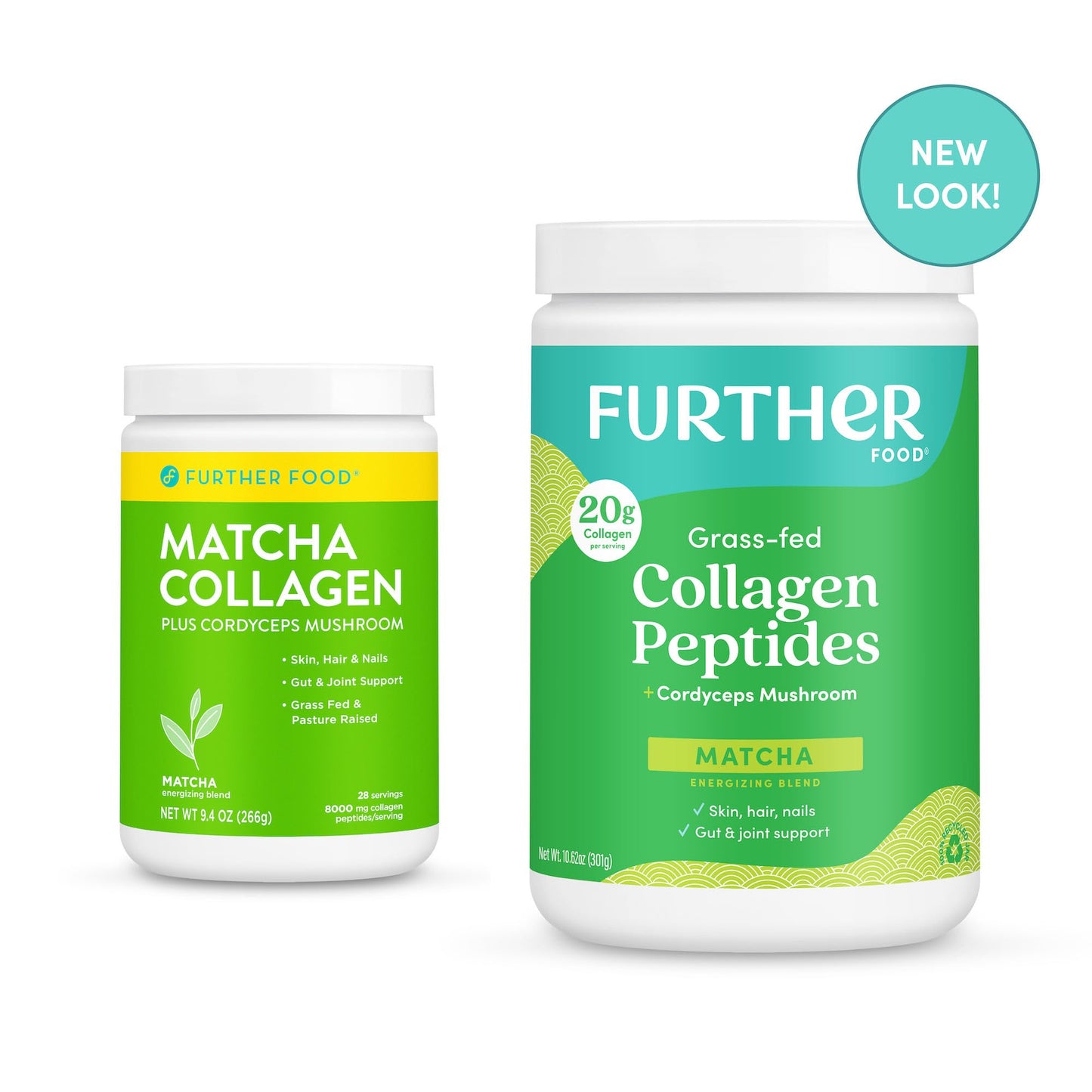 Further Food Matcha Collagen Peptides Powder, 10.62 oz