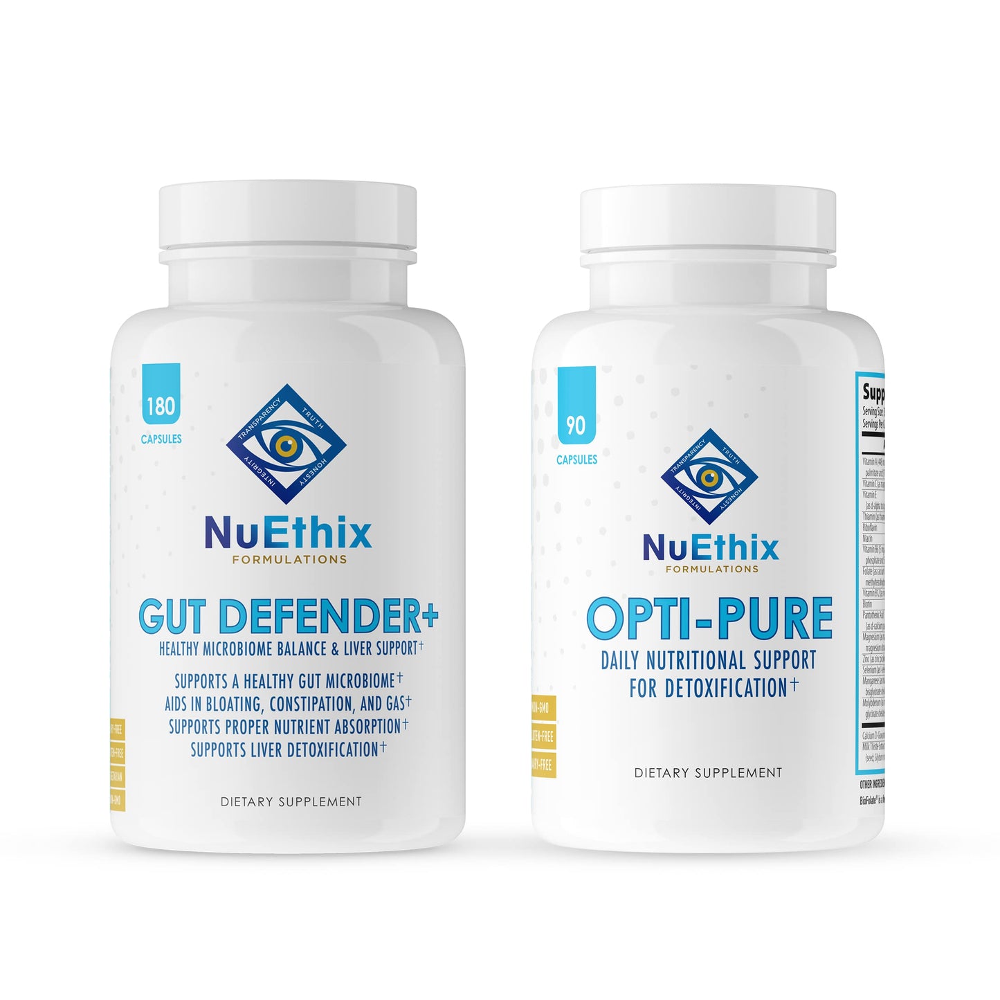 NuEthix Formulations Detoxification and Microbiome Balance Supplement Bundle, Capsule, 90 Servings