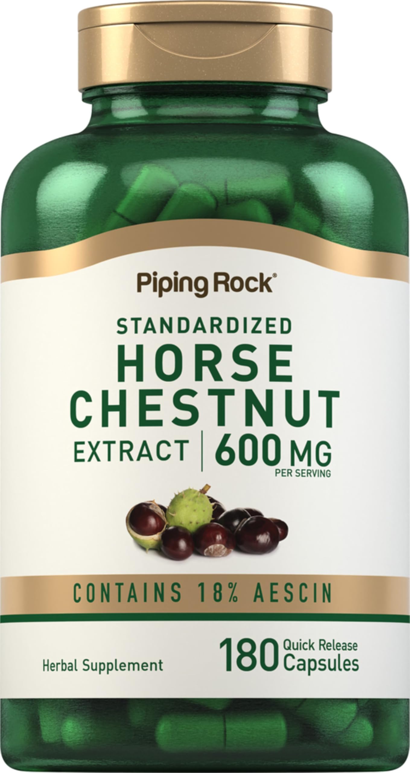 Piping Rock Horse Chestnut Extract Supplement 180 Capsules