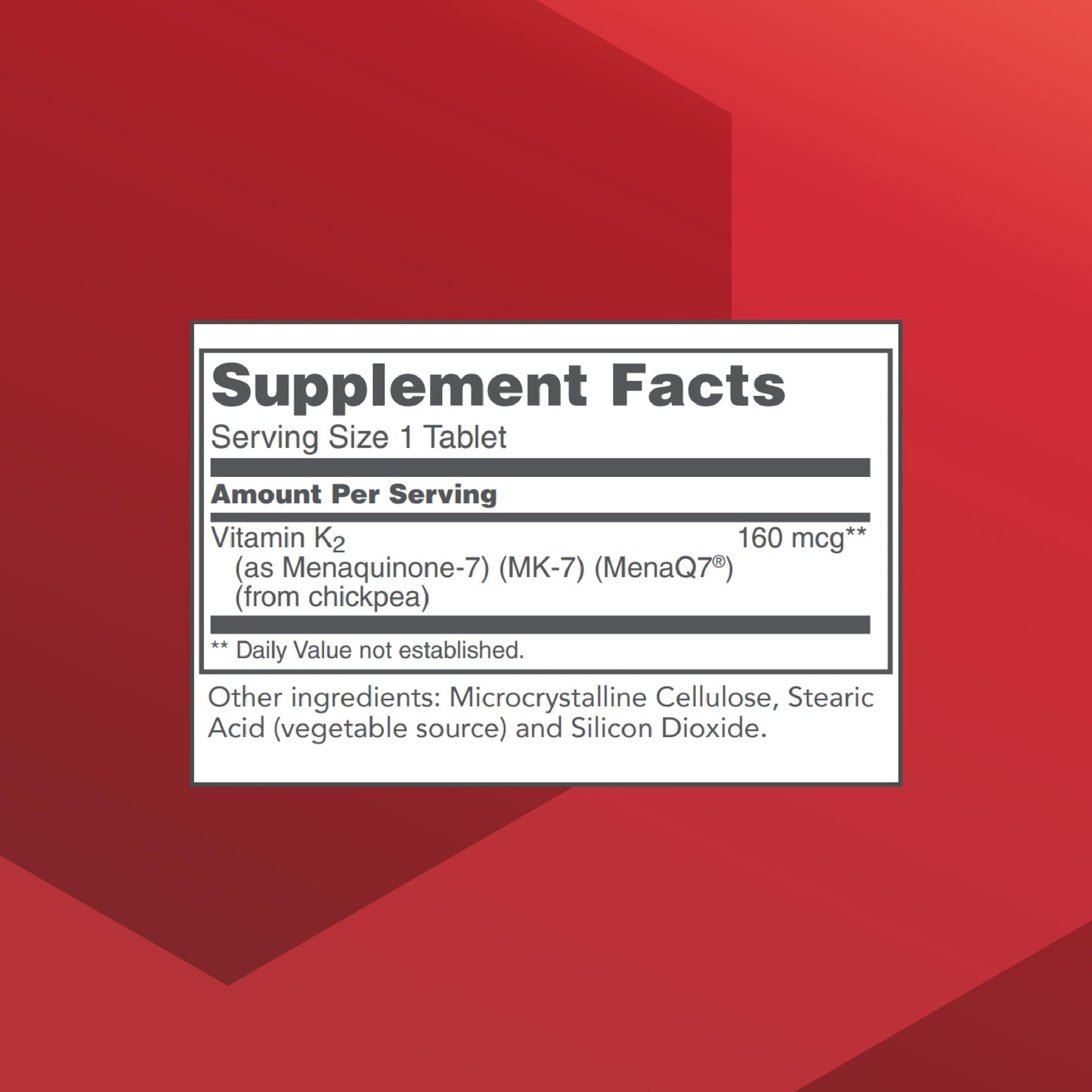 PROTOCOL FOR LIFE BALANCE MK-7 Vitamin K2 160mcg 60 Tablets