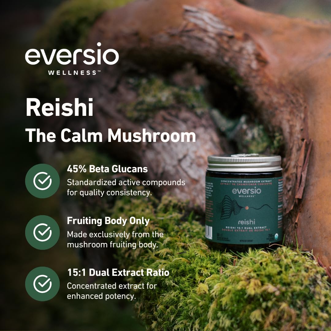 Eversio Wellness Organic Reishi Capsules 60 Capsules