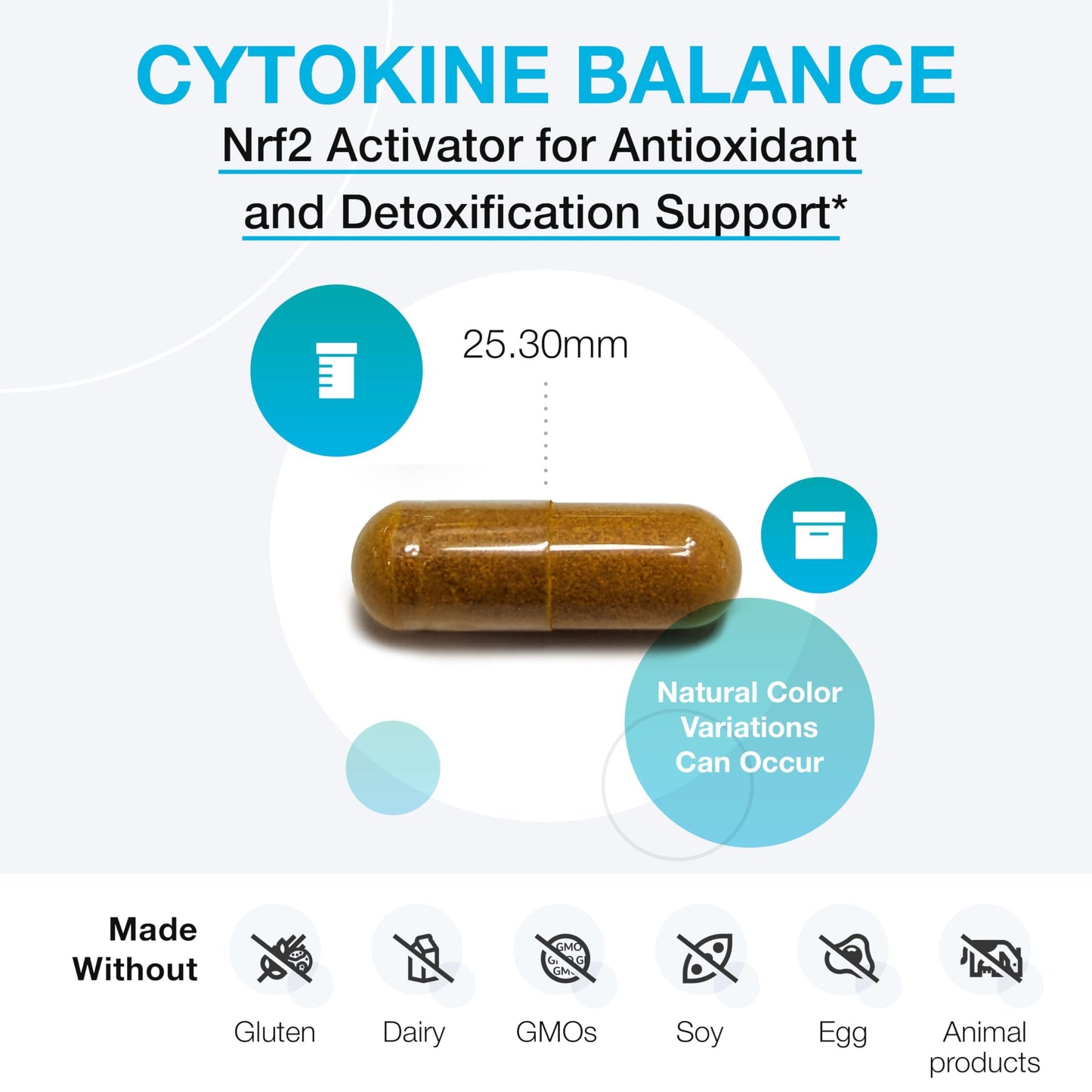 XYMOGEN Cytokine Balance Antioxidant & Cellular Detox Support - 400 mg Turmeric Extract - Features Nrf2 Activators - Vegan & Non-GMO Capsules, 30 Count