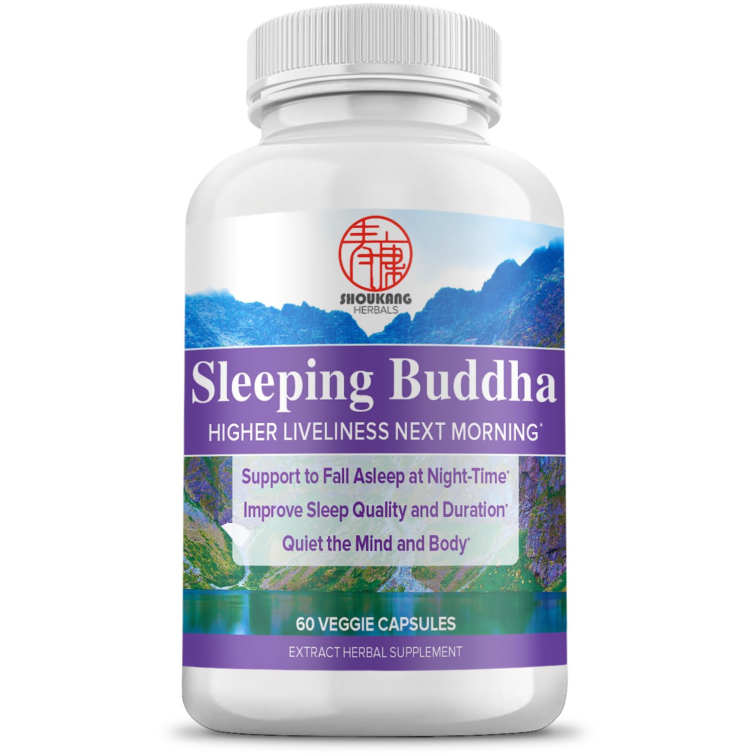 SHOUKANG Sleep Quality and Duration Herbal Chinese Medicine Supplements, 60 Capsules