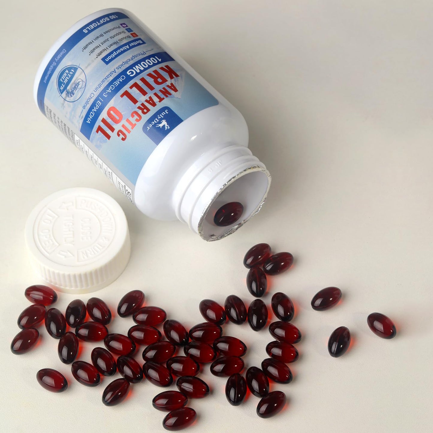 JulyDeer Krill Oil 1000 mg Softgels, 360 Count