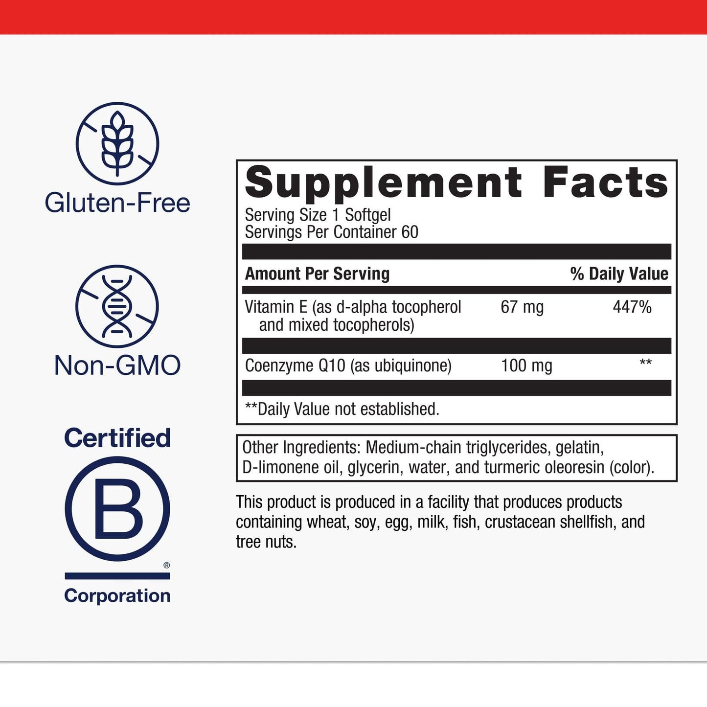 Metagenics CoQ10 ST-100-100 mg Ubiquinone with Vitamin E for Heart, Energy & Antioxidant Support Softgels 60