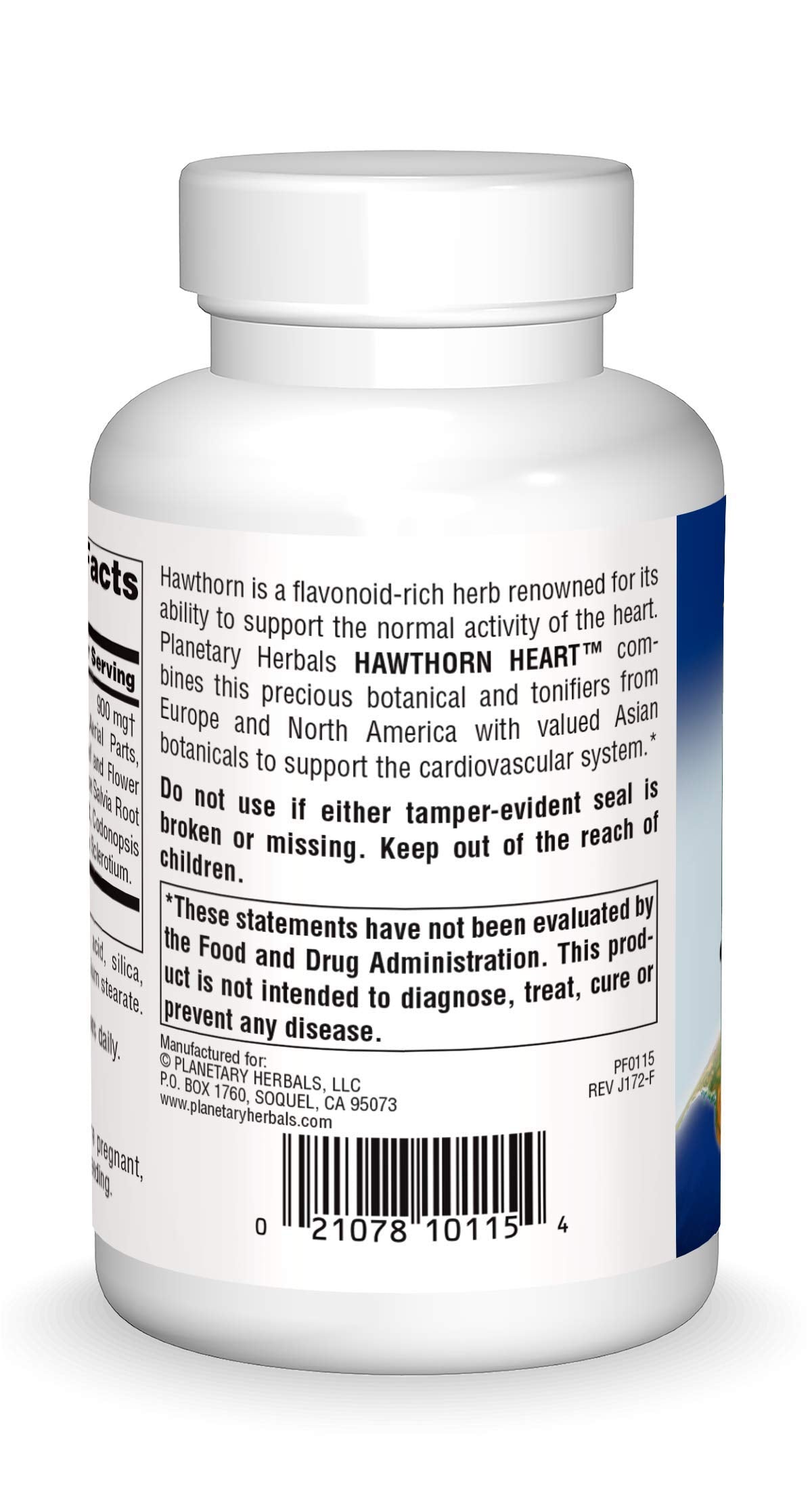 Planetary Herbals Hawthorn Heart Cardiovascular System Support Tablets, 120 Count