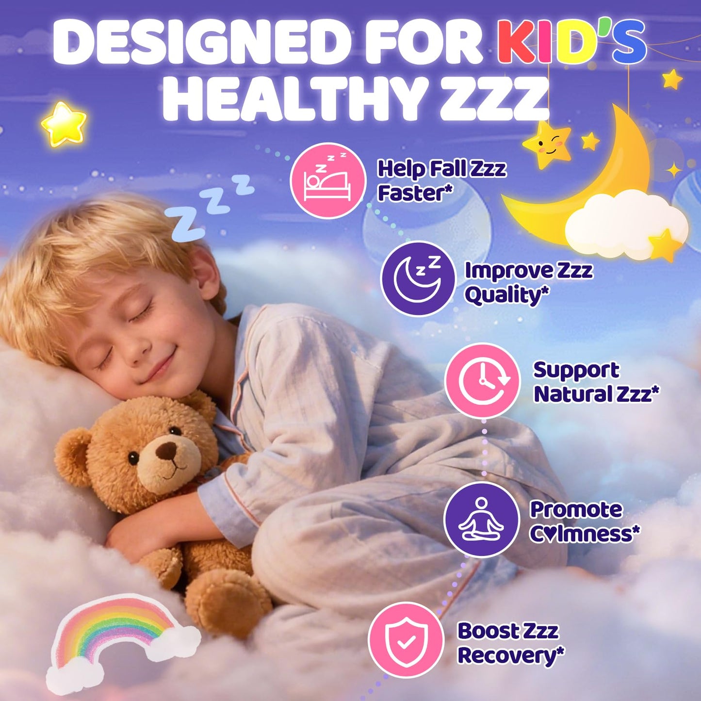 BSSTABBON Kid's 4+ Magnesium Glycinate Gummies 120 Gummies