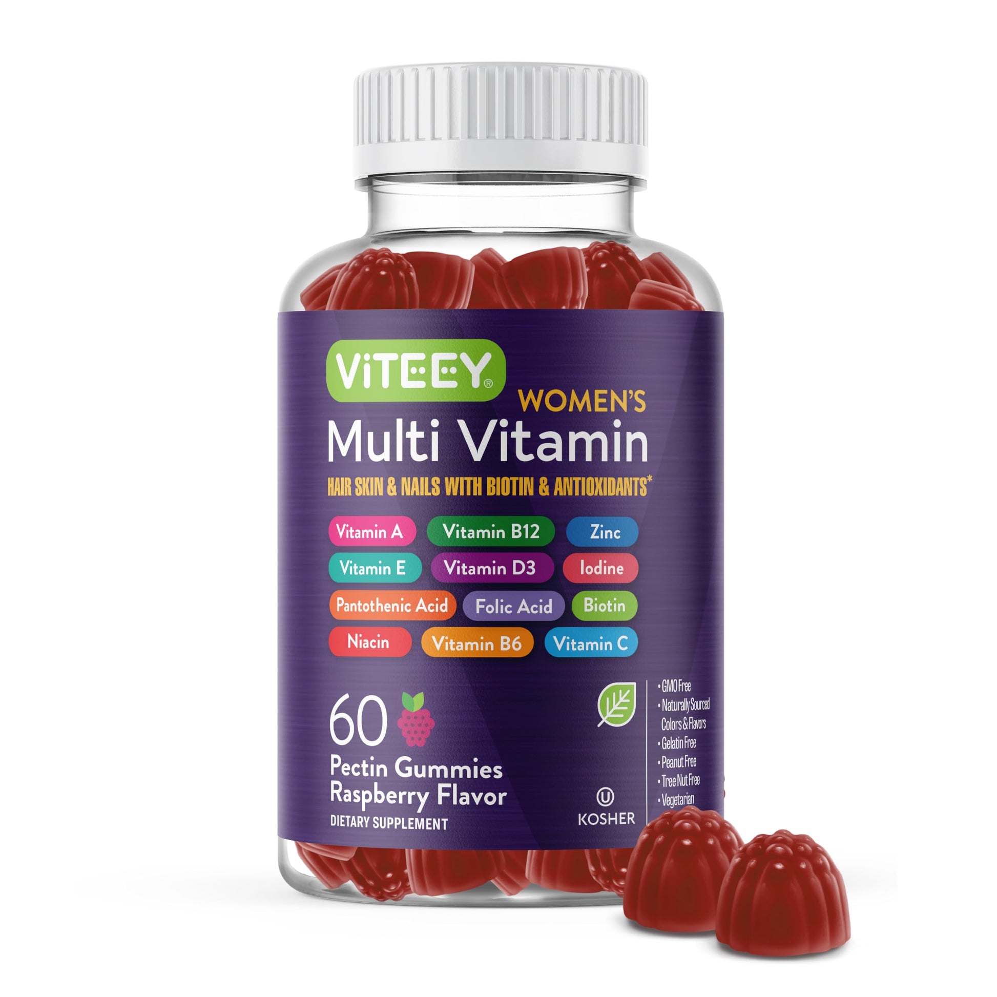 Viteey Women's Multivitamin Gummies, 60 Count
