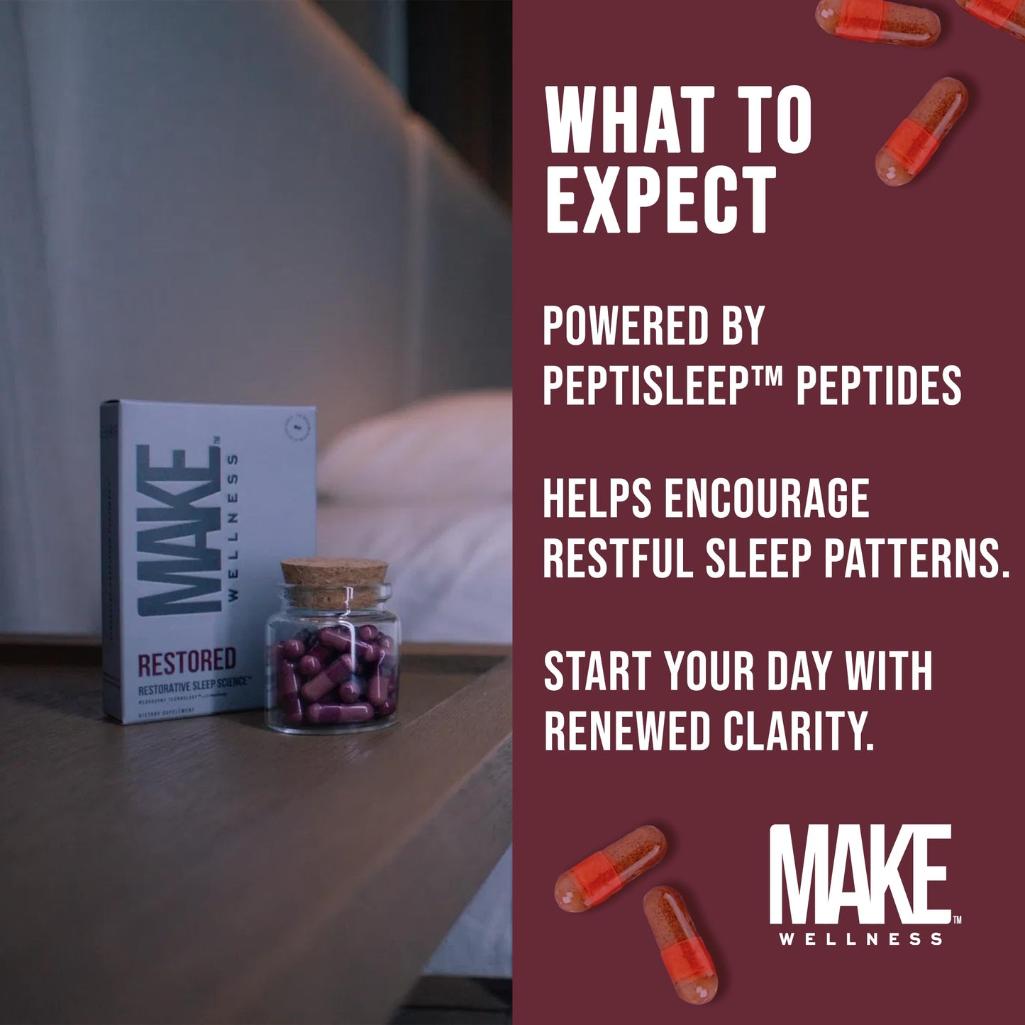 Make Wellness Restored Supplement Capsule 30 Count