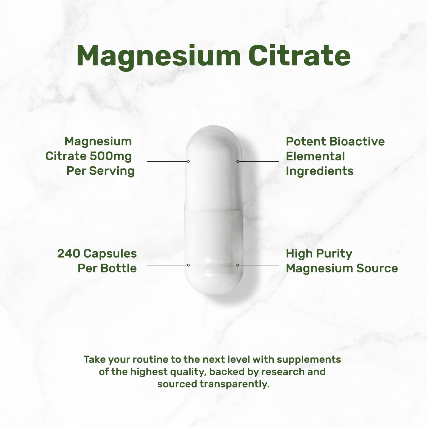 DEAL SUPPLEMENT Magnesium Citrate 500mg Capsule, 240 Count