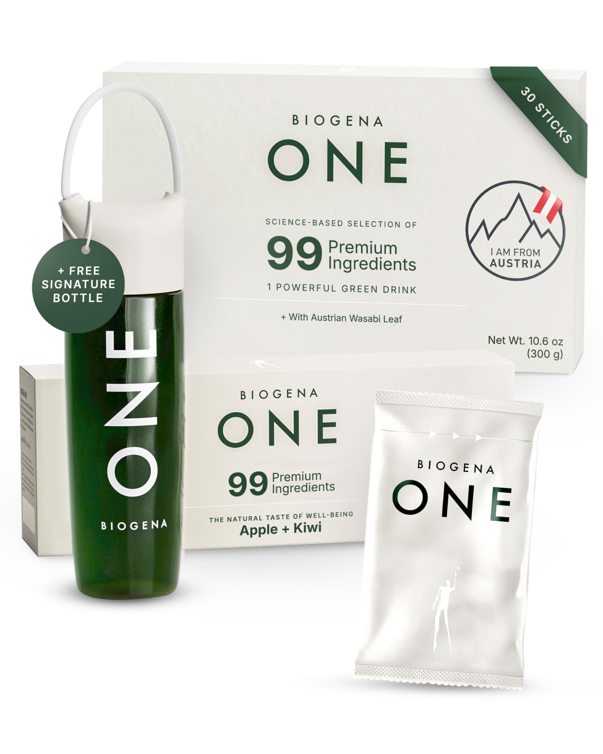 BIOGENA ONE All-in-one Super Greens Powder, 30 Travel Packs