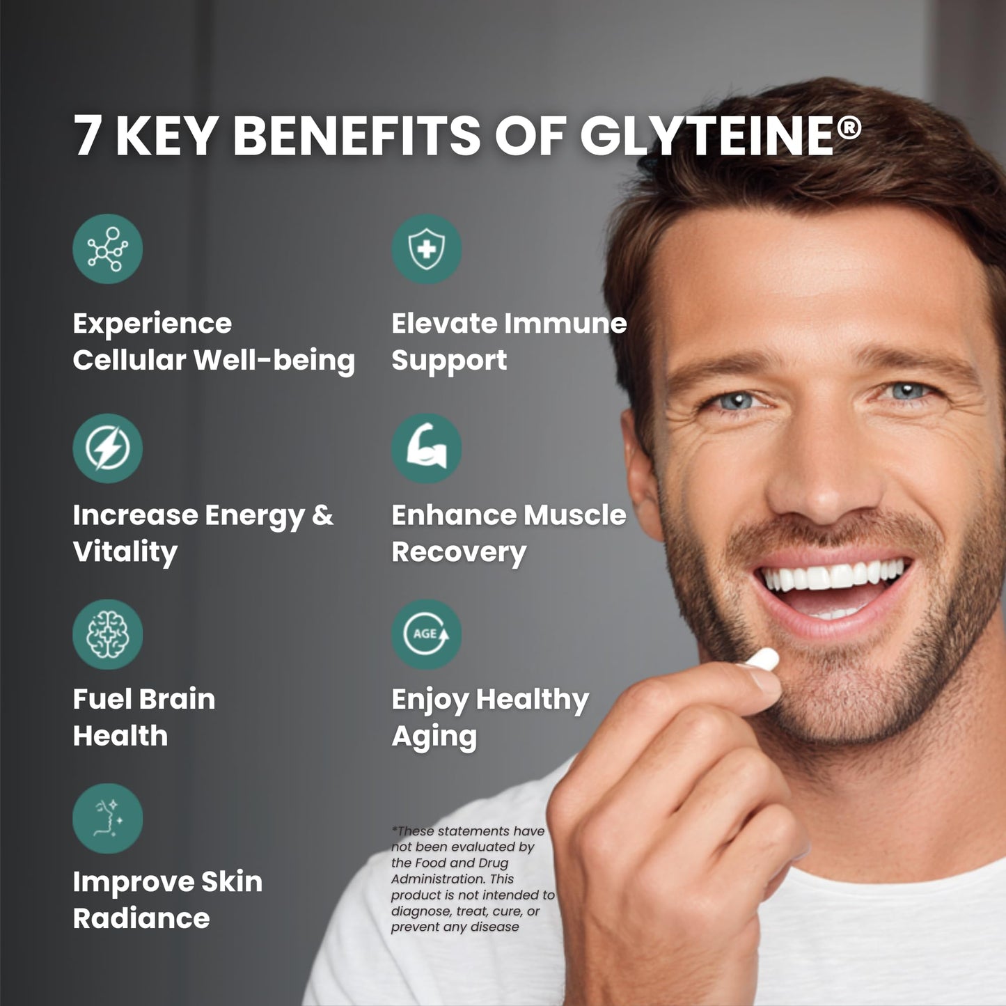 CONTINUAL - G Glyteine 400 mg Capsules, 180 Count