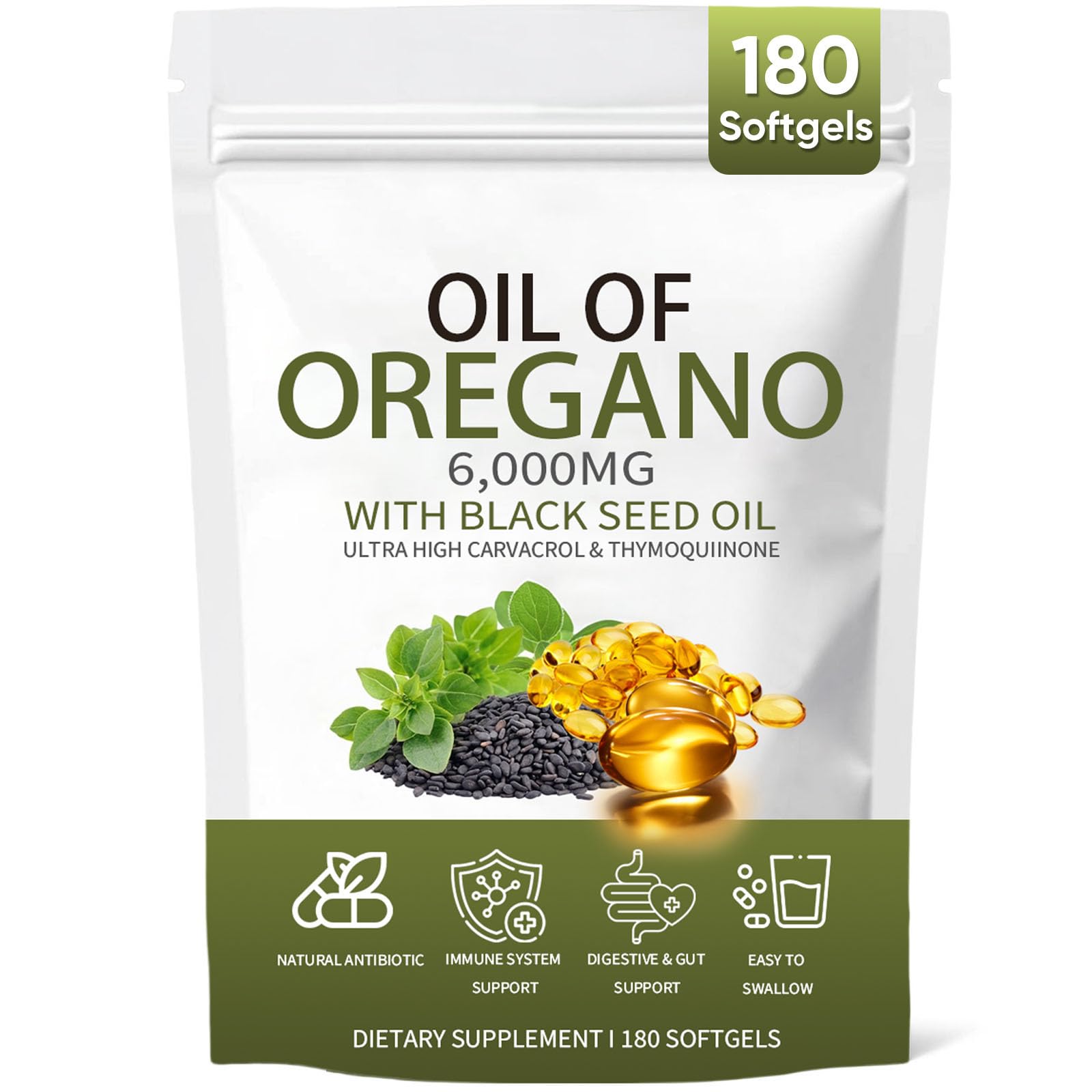 ixarco Oil of Oregano with Black Seed Oil Softgel, 1 Softgel
