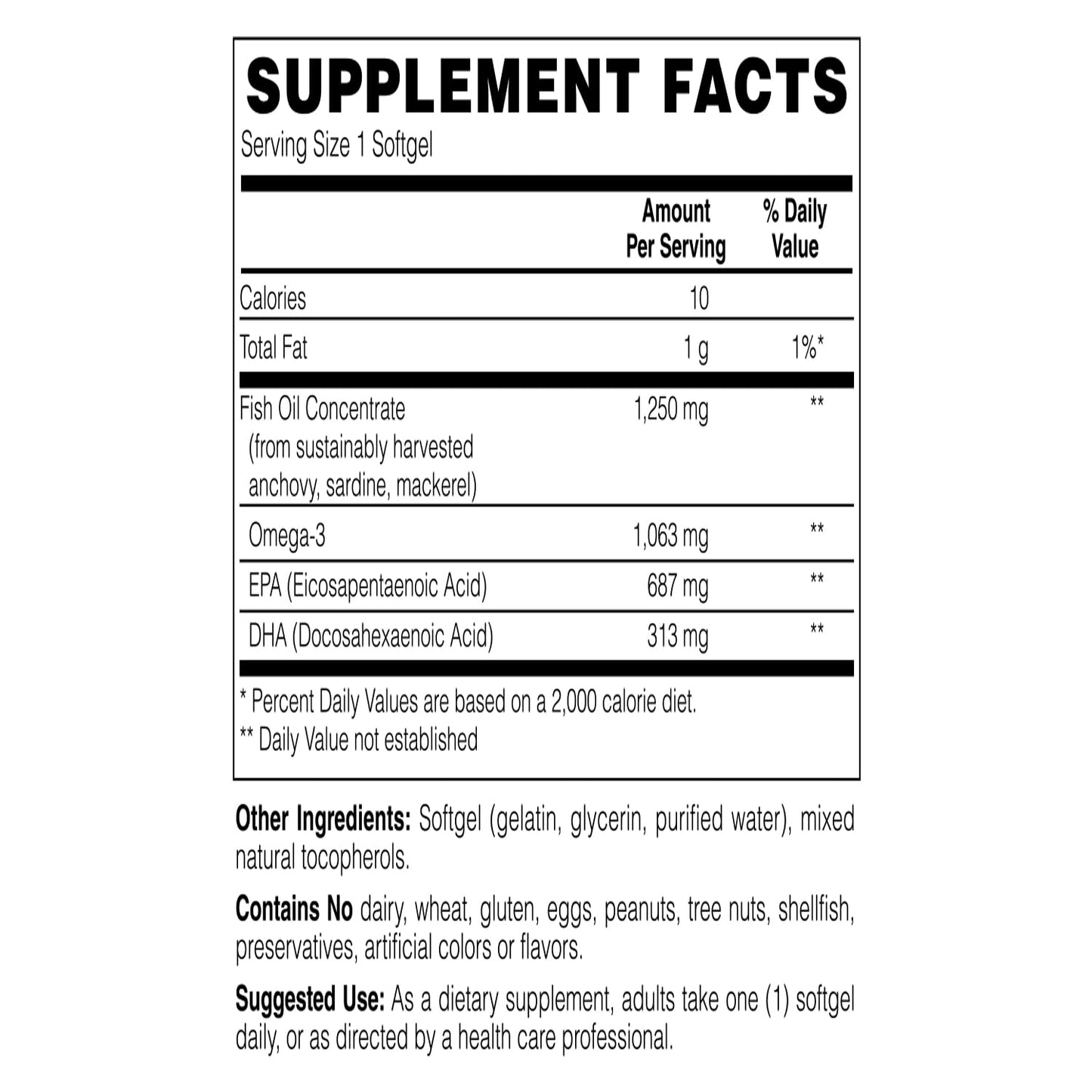Holly Hill Health Foods Ultra Omega-3 Triglyceride Fish Oil Softgels, 120