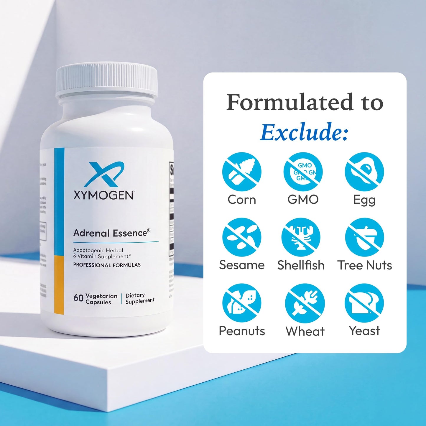 XYMOGEN Adrenal Essence Adrenal Support Capsule, 60 Capsules