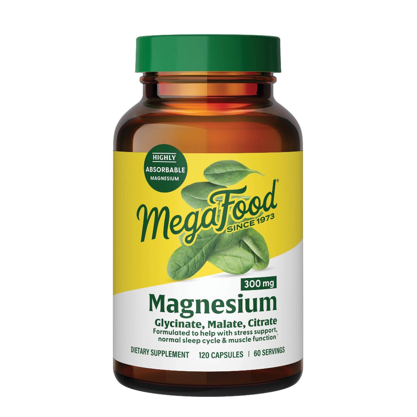 MegaFood Magnesium 300mg Capsule, 120 Count