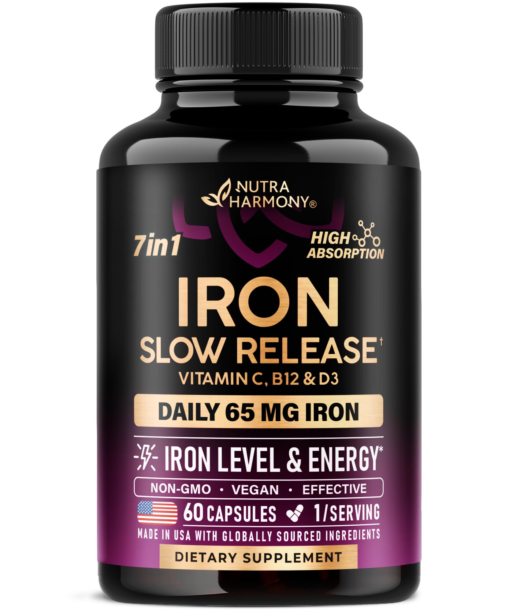 NutraHarmony Iron Supplement for Women Capsule 60 Capsules