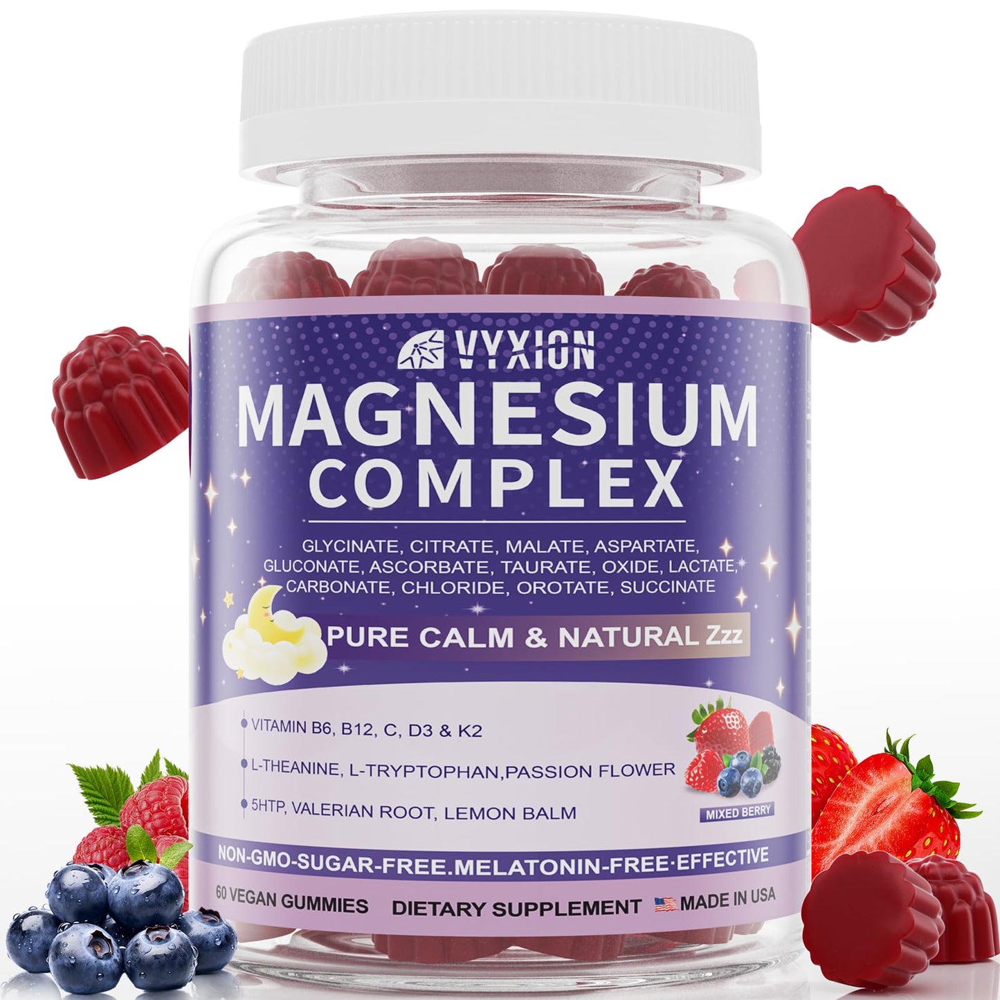 Vyxion Magnesium Complex Gummies, 60 Count