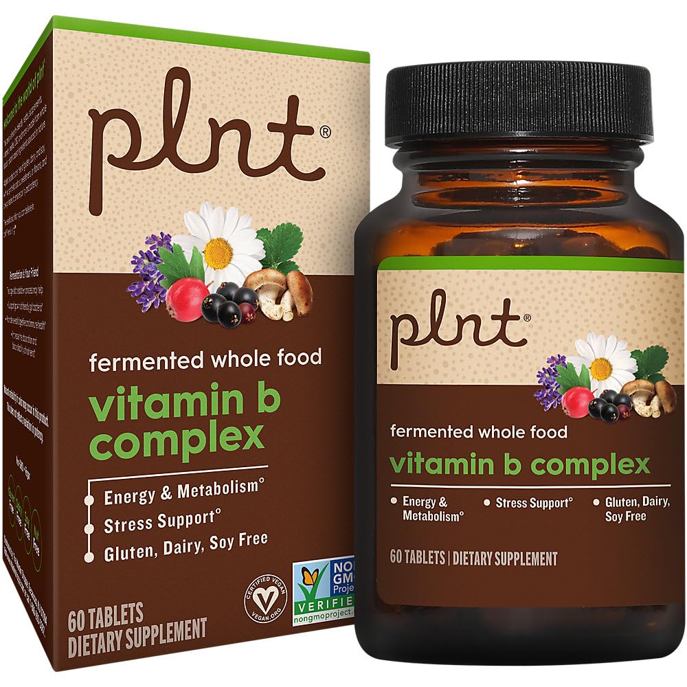 plnt Fermented Whole Food Vitamin B Complex Tablets 60