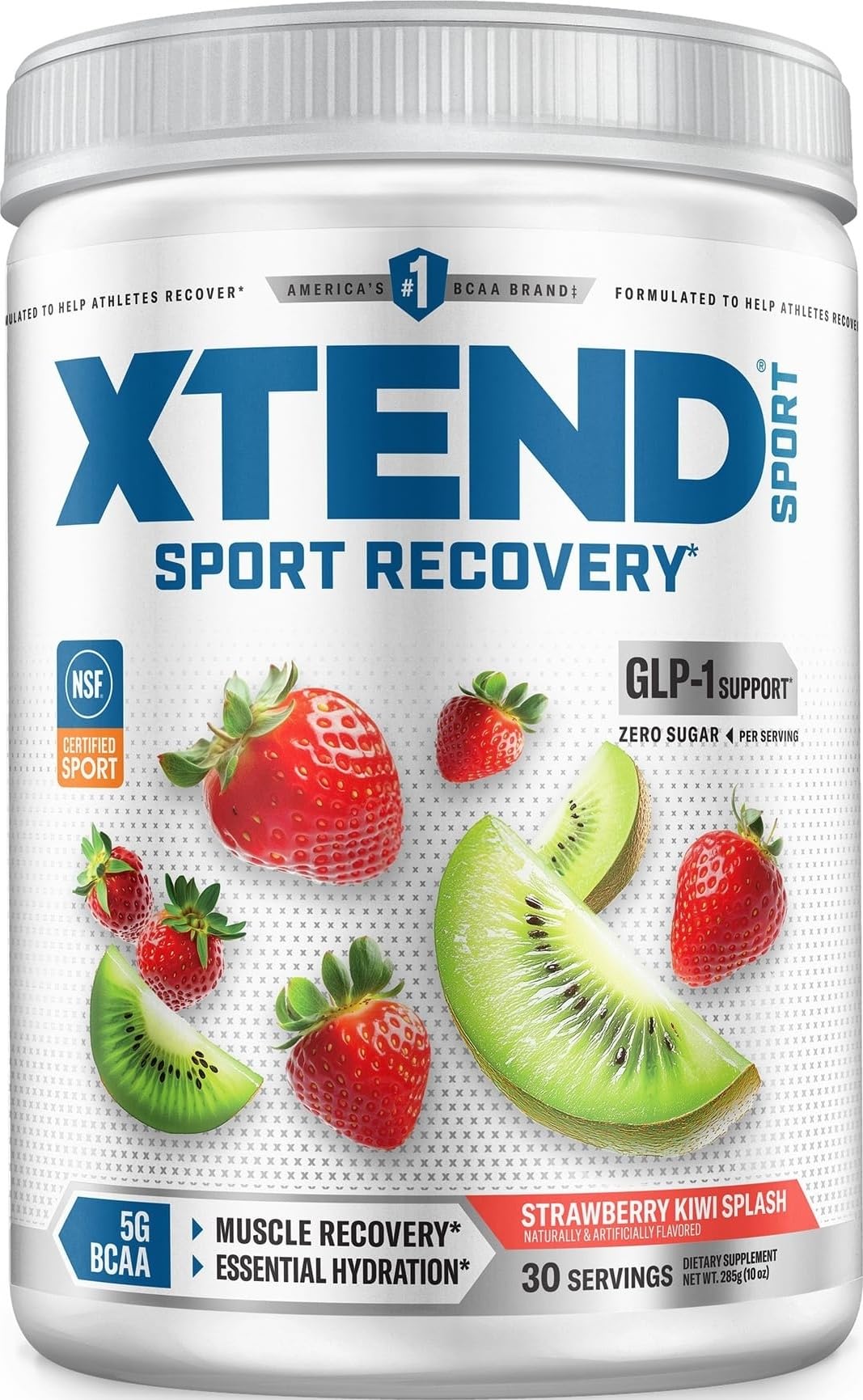 Xtend Sport BCAA Powder 12.2 oz, 30 Servings, Strawberry Kiwi Splash
