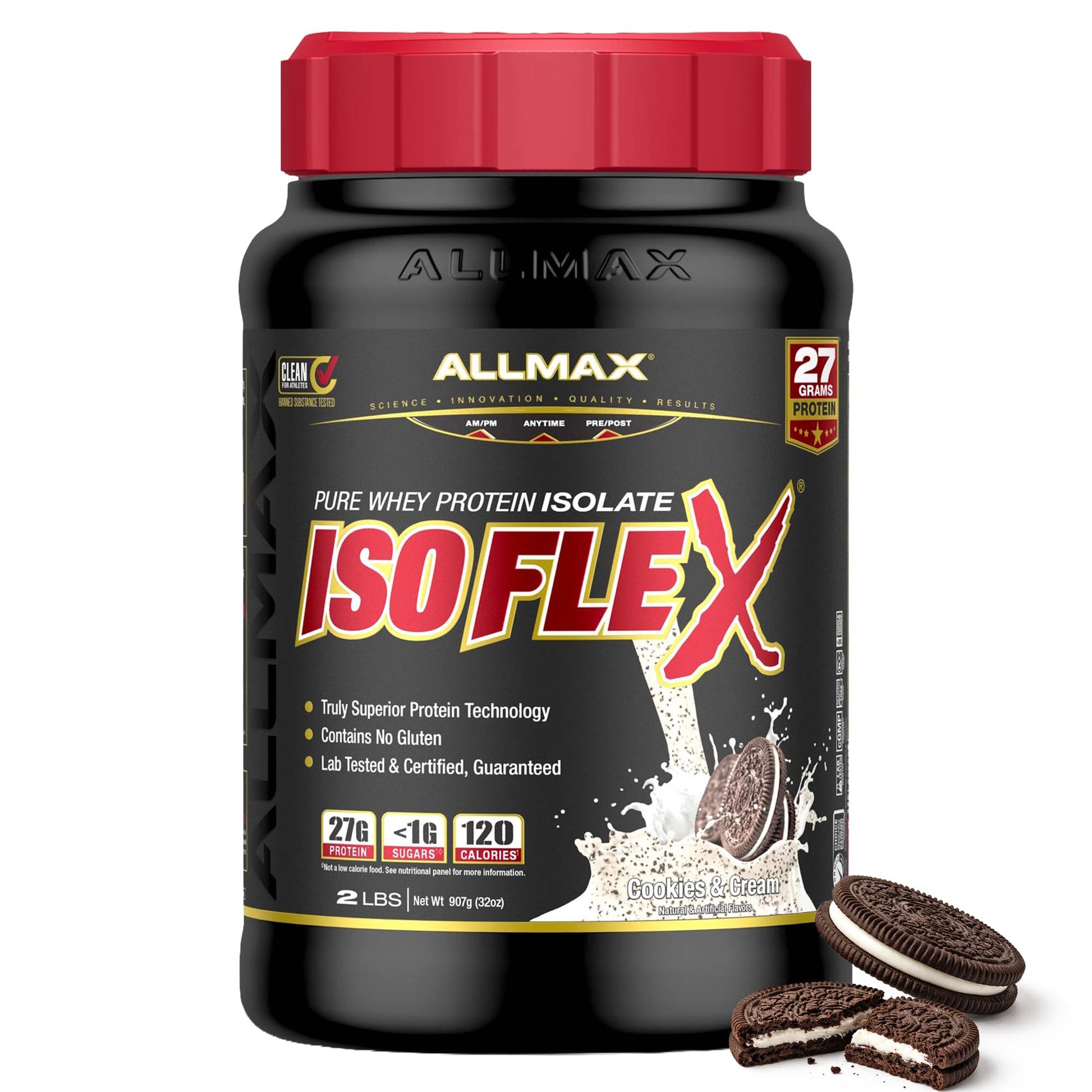 ALLMAX ISOFLEX Pure Whey Isolate Protein Powder, 32 Servings