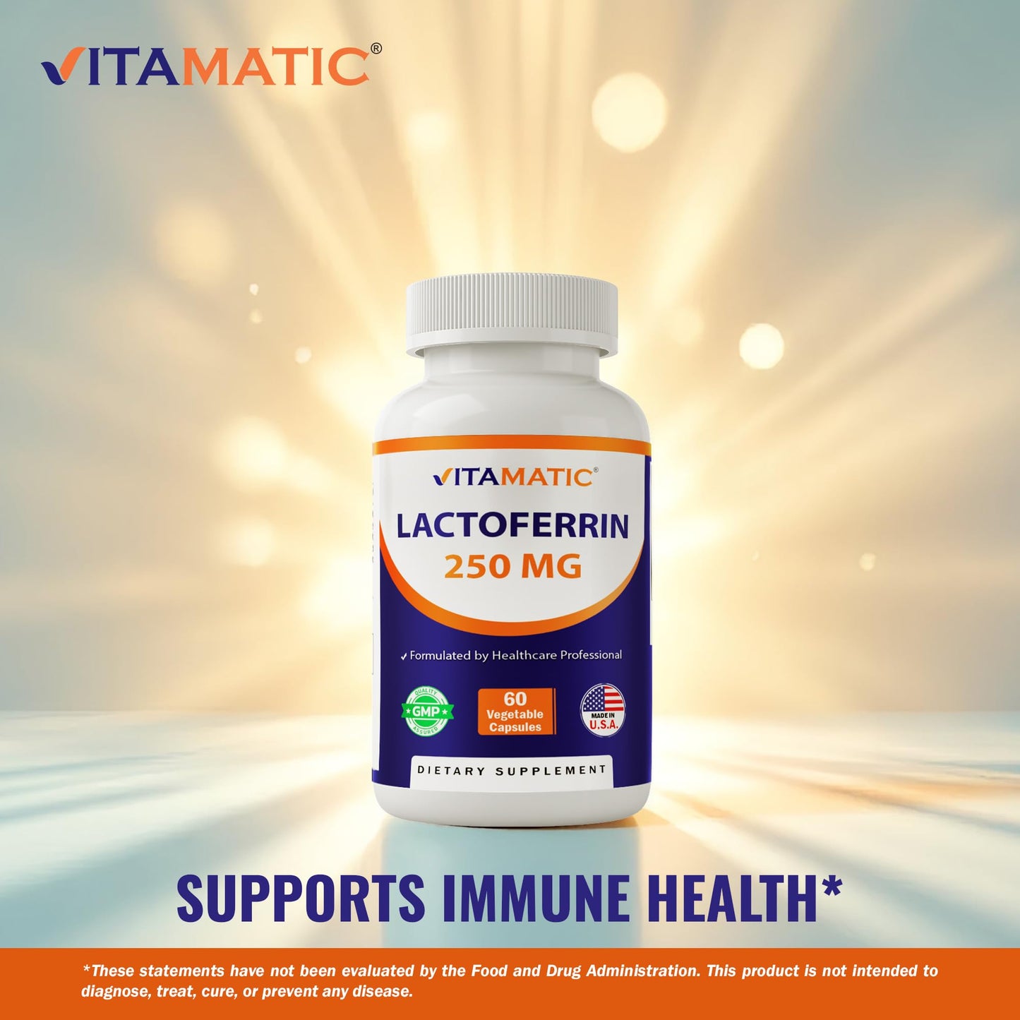 Vitamatic Lactoferrin 250mg Capsule, 60 Count