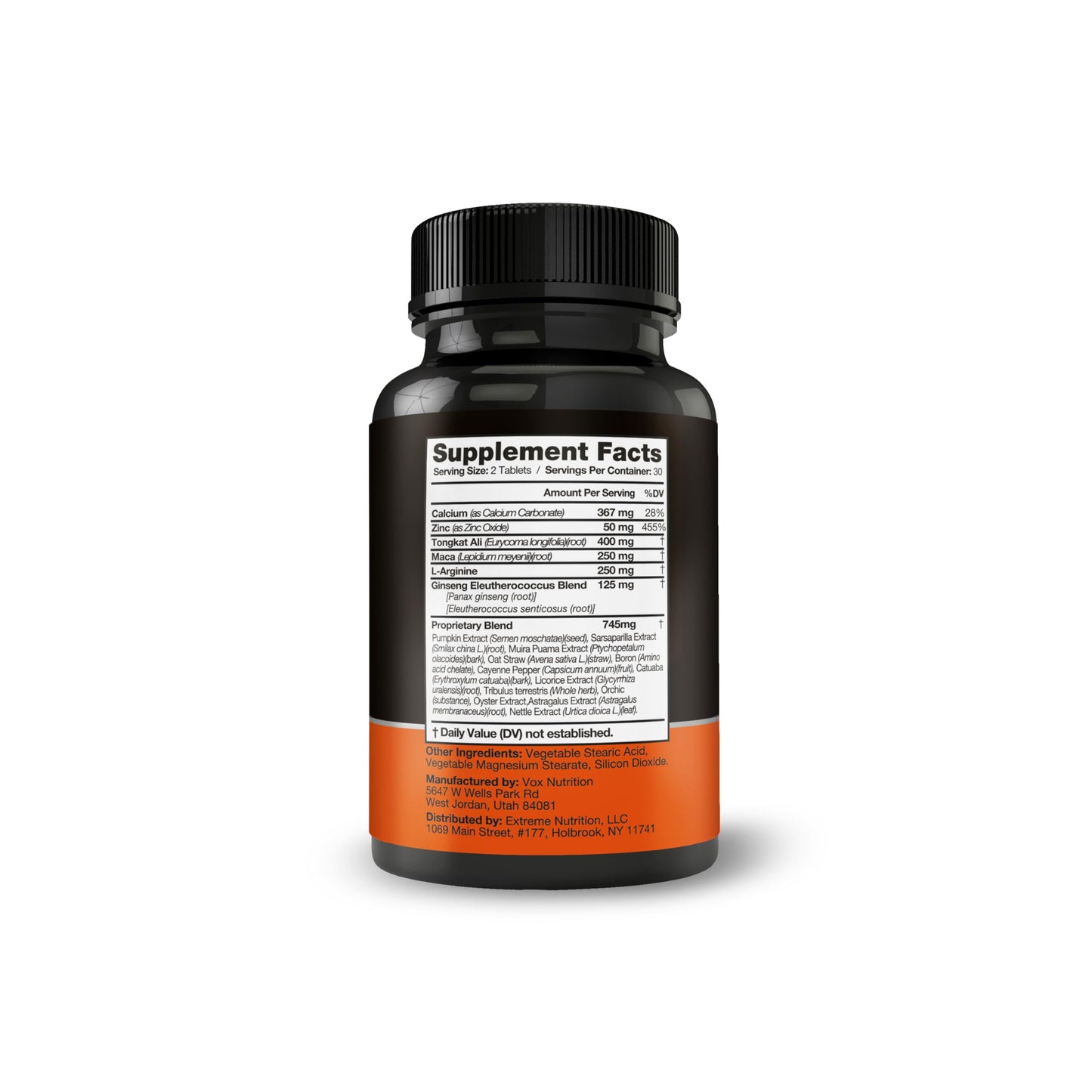 EXTREME NUTRITION LABS Hard Fox - #1 Ultimate Performance Tablet, 60 Count