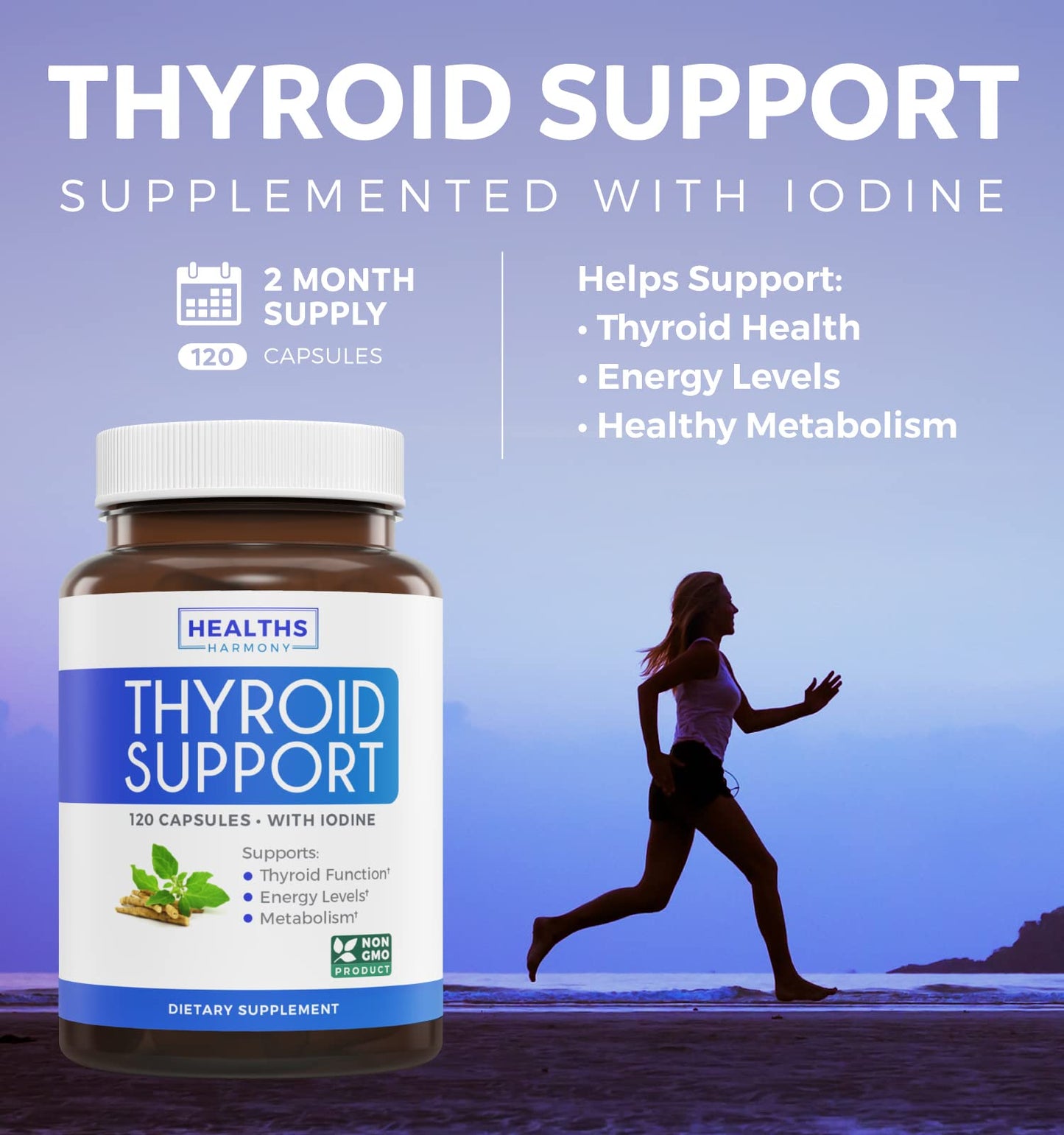 Healths Harmony Thyroid Support & Sea Moss Capsules, 60 Count