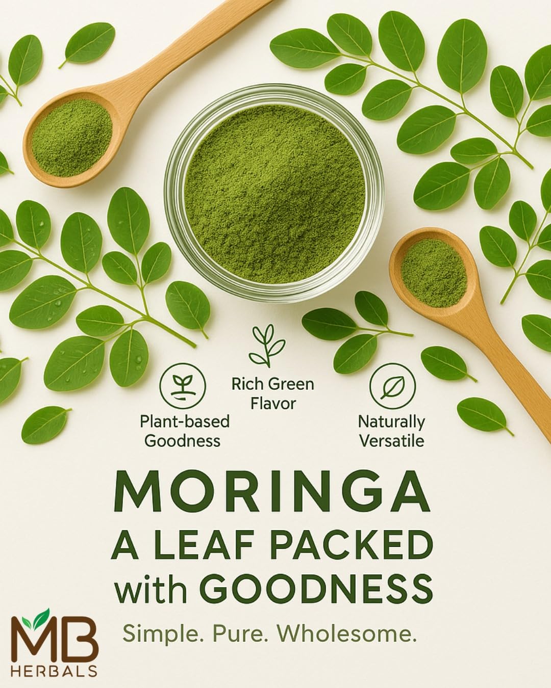 MB Herbals Moringa Leaf Powder 16 oz