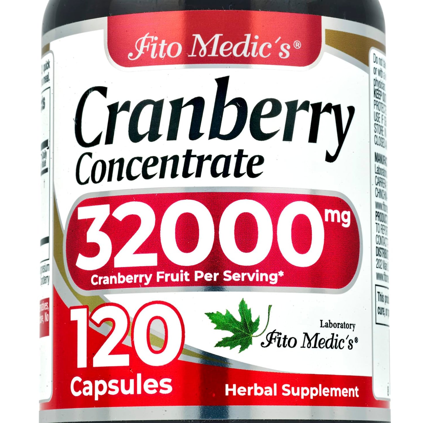 FITO MEDIC'S Cranberry Pills Capsules, 120 Count
